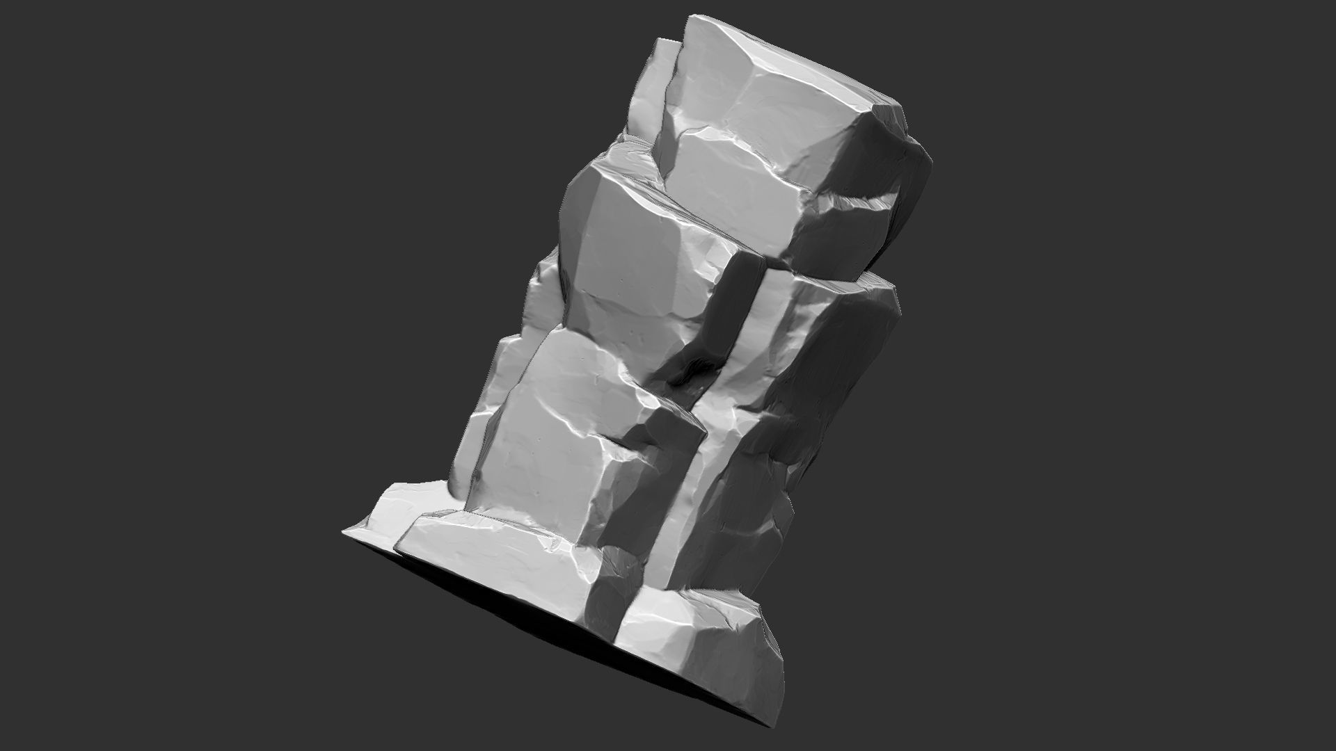 3D Mountain rock Zbrush sculpt 3D model_2