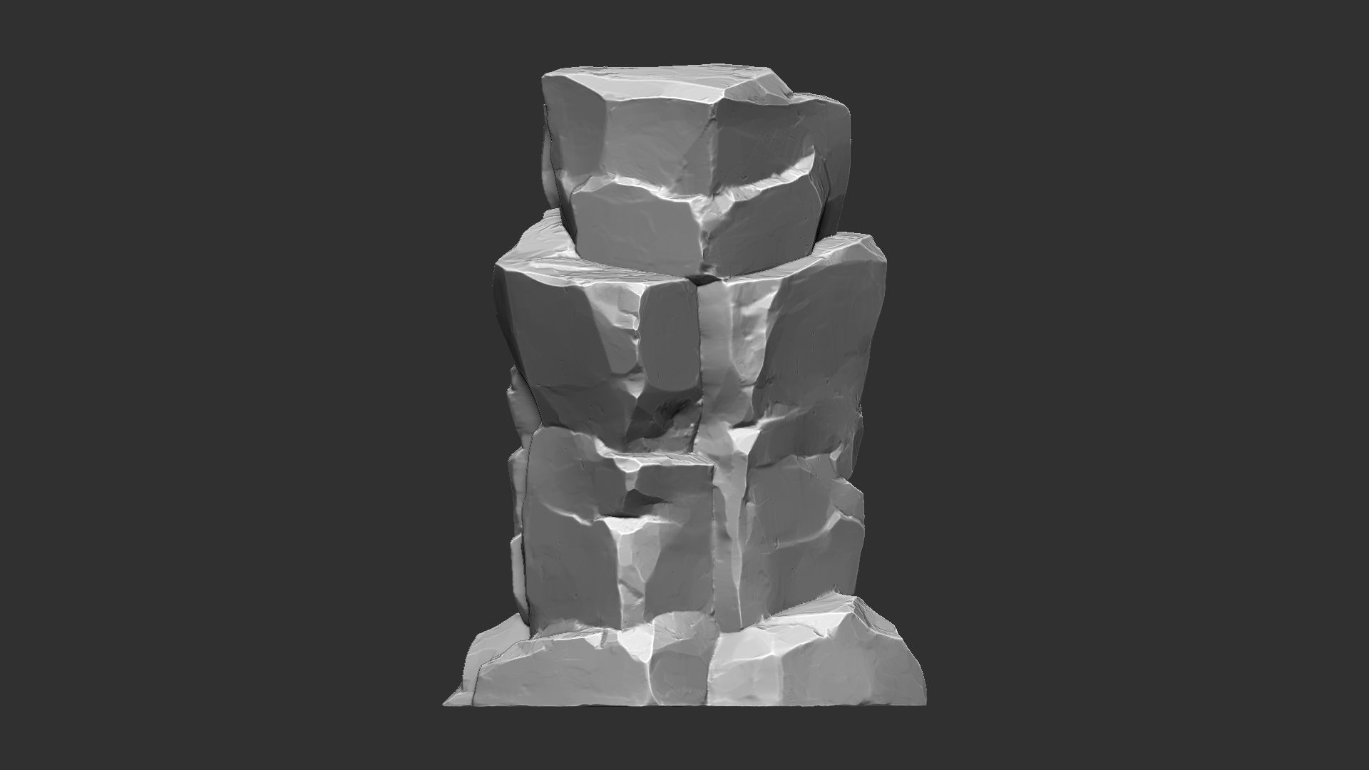 3D Mountain rock Zbrush sculpt 3D model_1