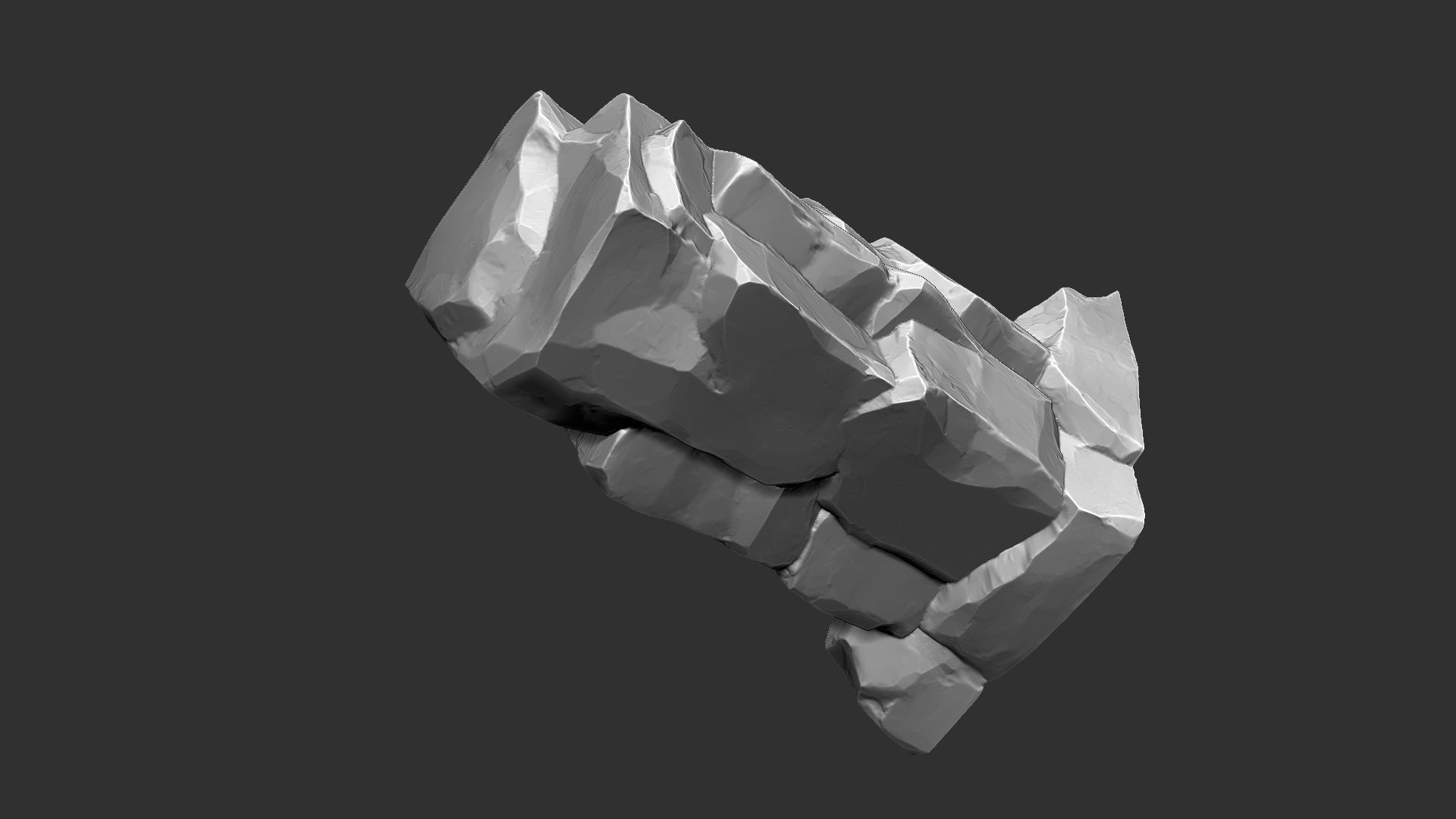 3D Mountain rock Zbrush sculpt 3D model_7