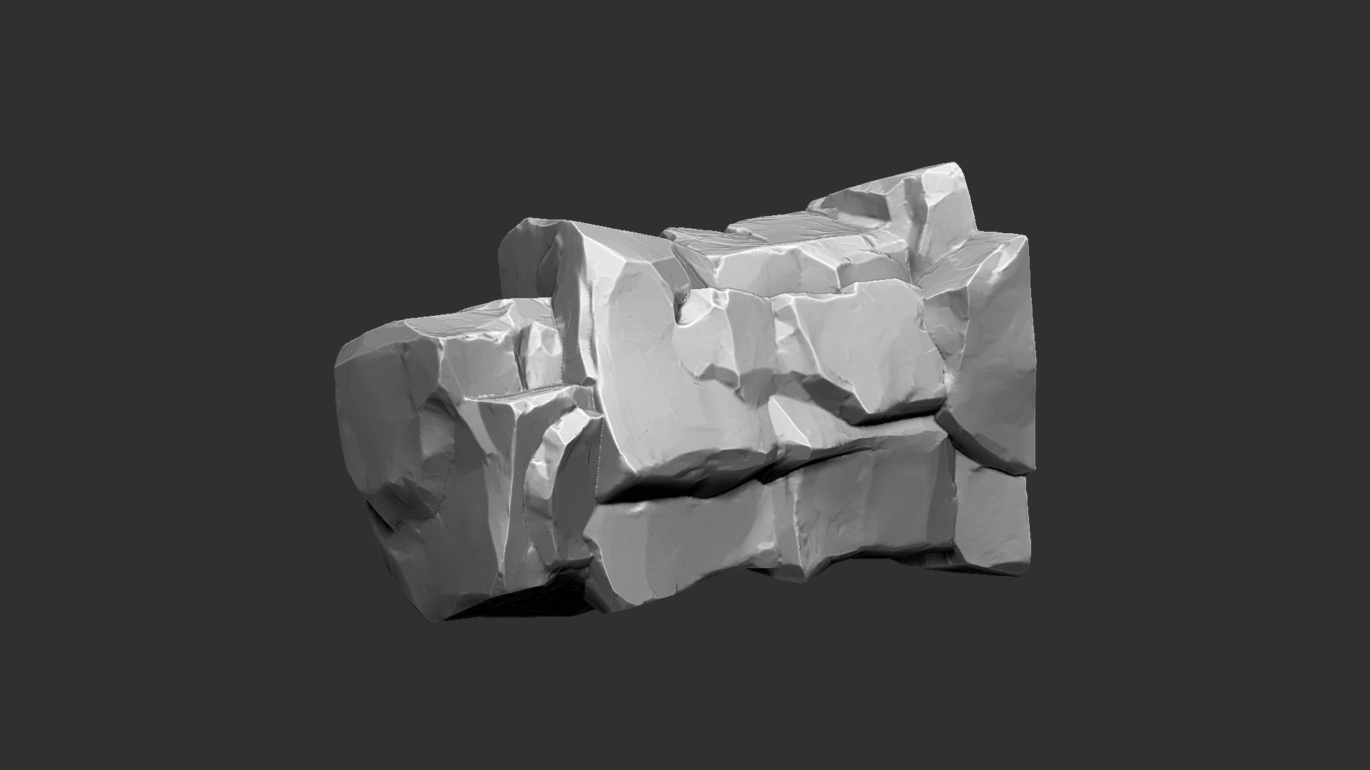 3D Mountain rock Zbrush sculpt 3D model_8