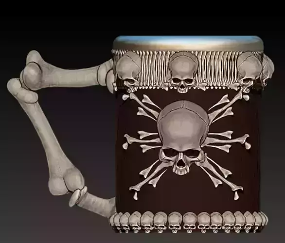 Beer mug for pirates 3d model stl  3D print model