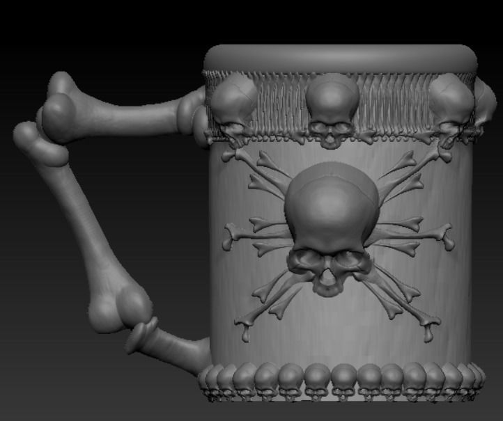 Beer mug for pirates 3d model stl 3D print model_2