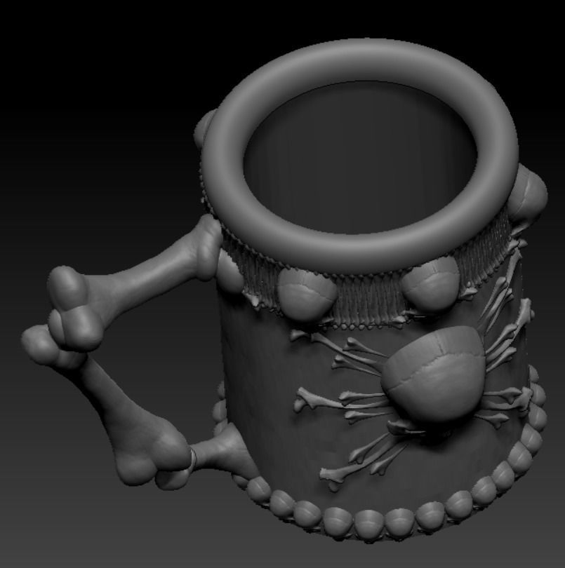 Beer mug for pirates 3d model stl 3D print model_3