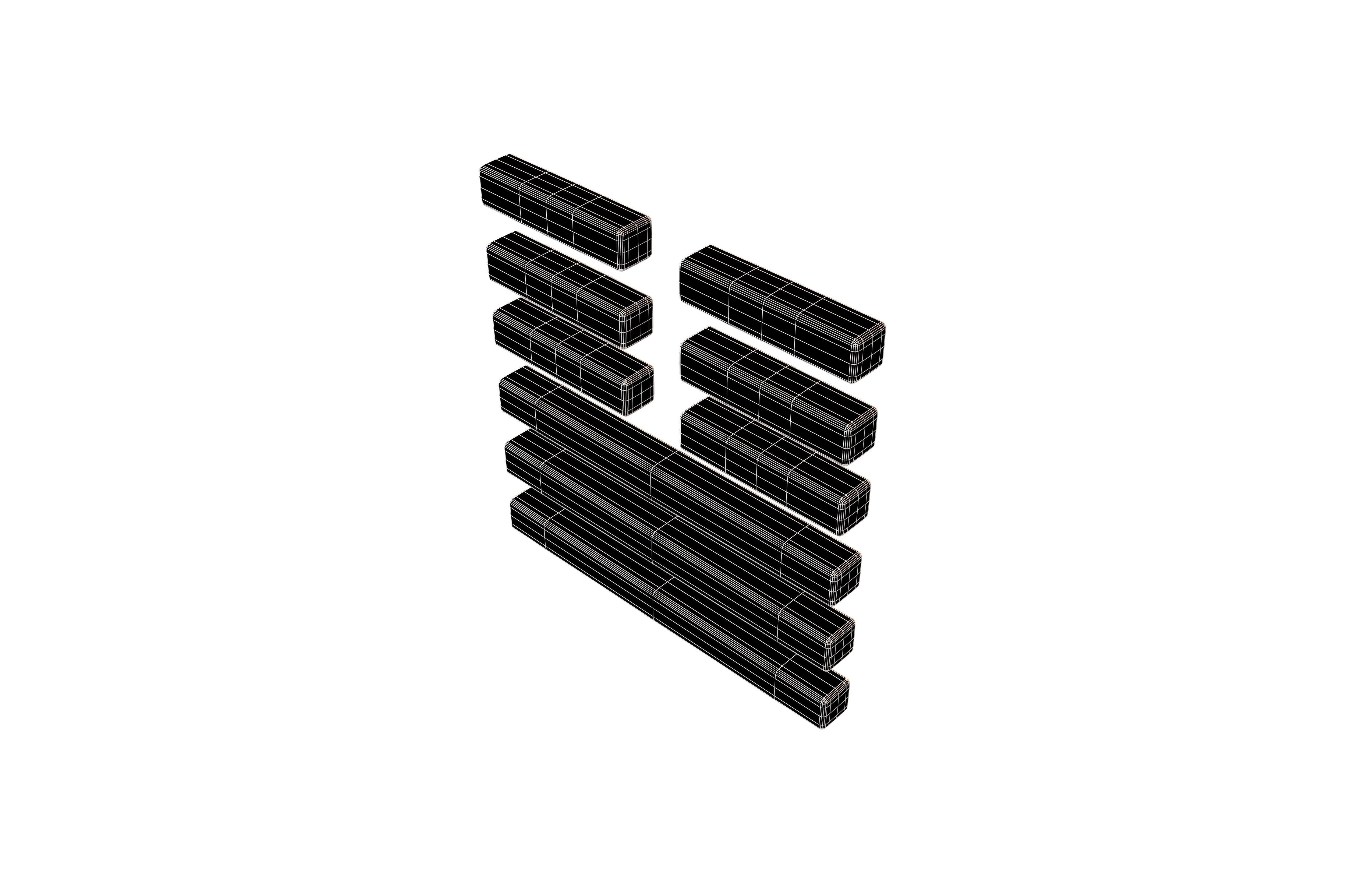 I Ching Hexagrams V1 Pack 001 Low-poly 3D model_99