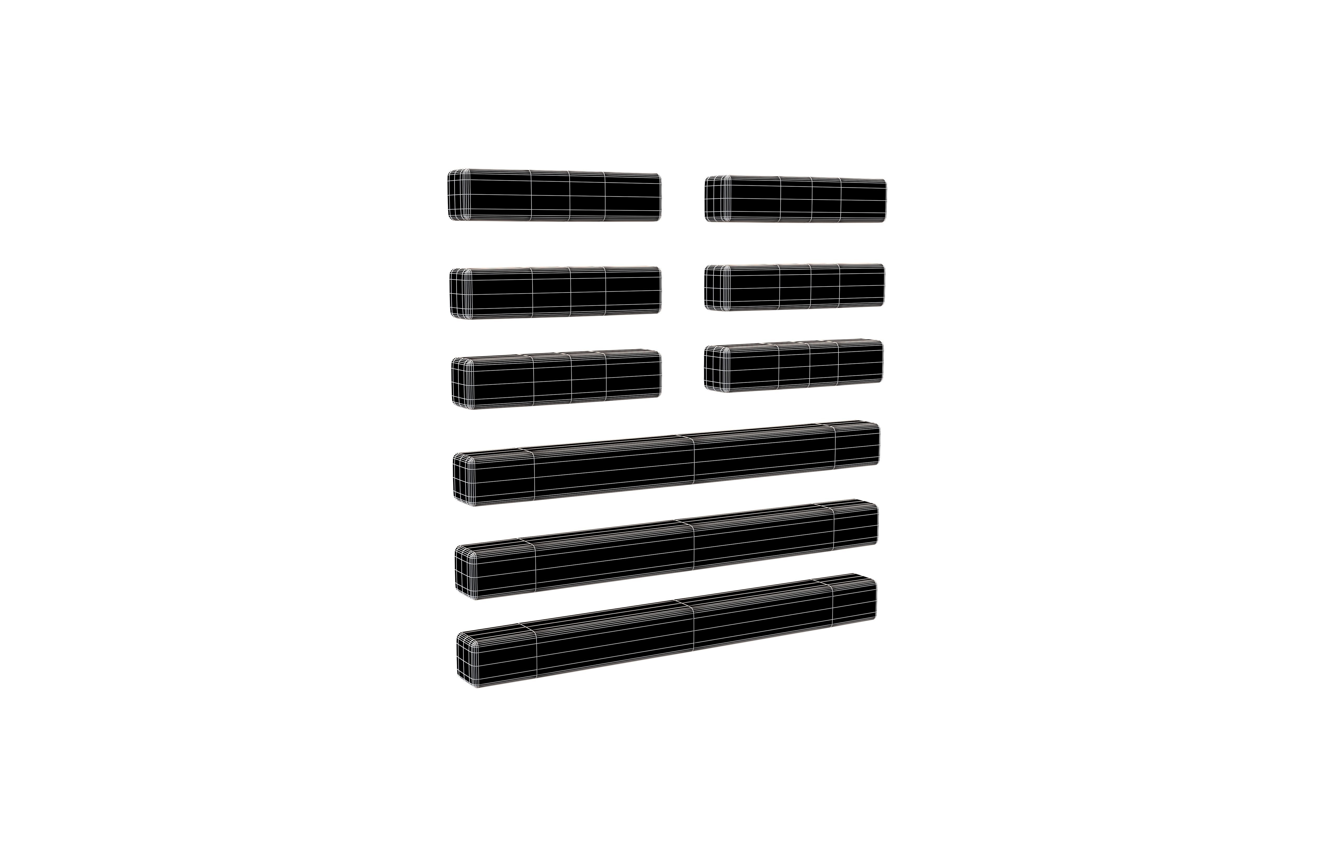 I Ching Hexagrams V1 Pack 001 Low-poly 3D model_92