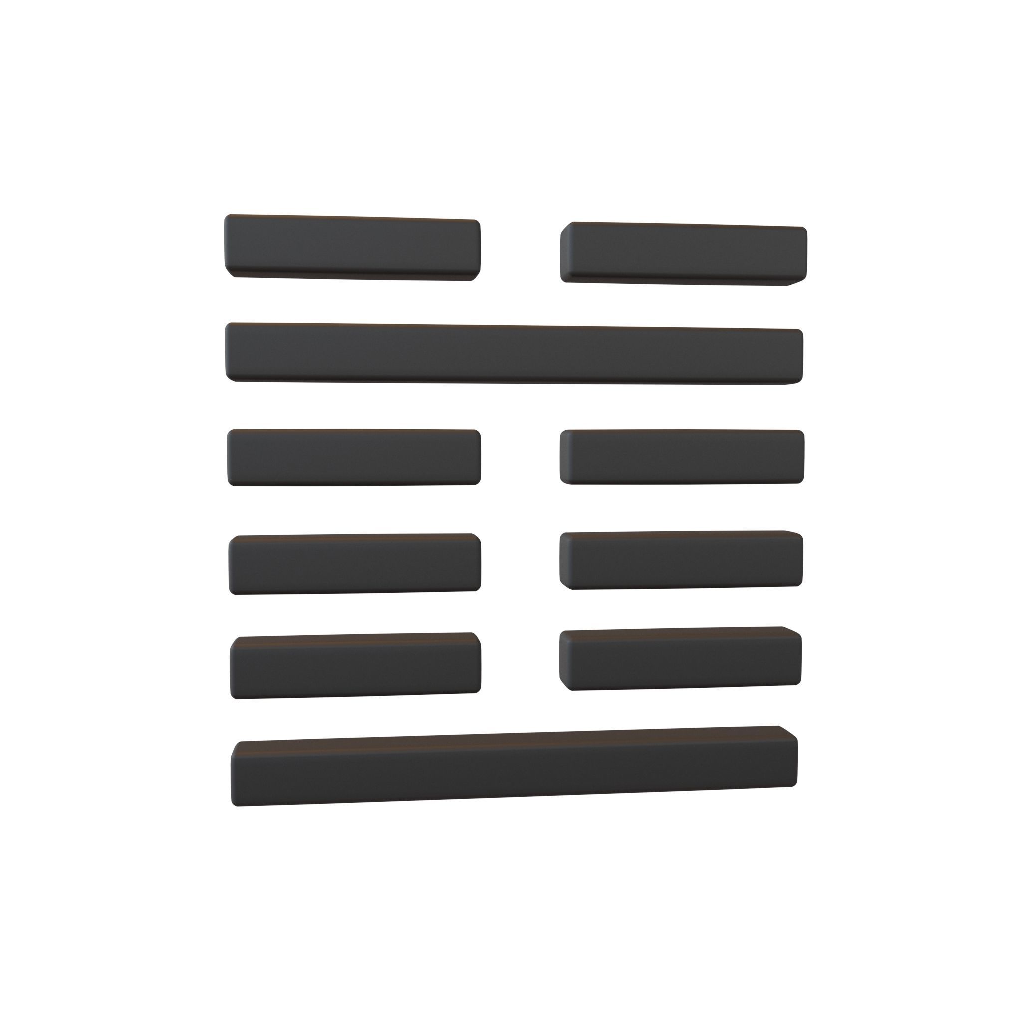 I Ching Hexagrams V1 Pack 001 Low-poly 3D model_13