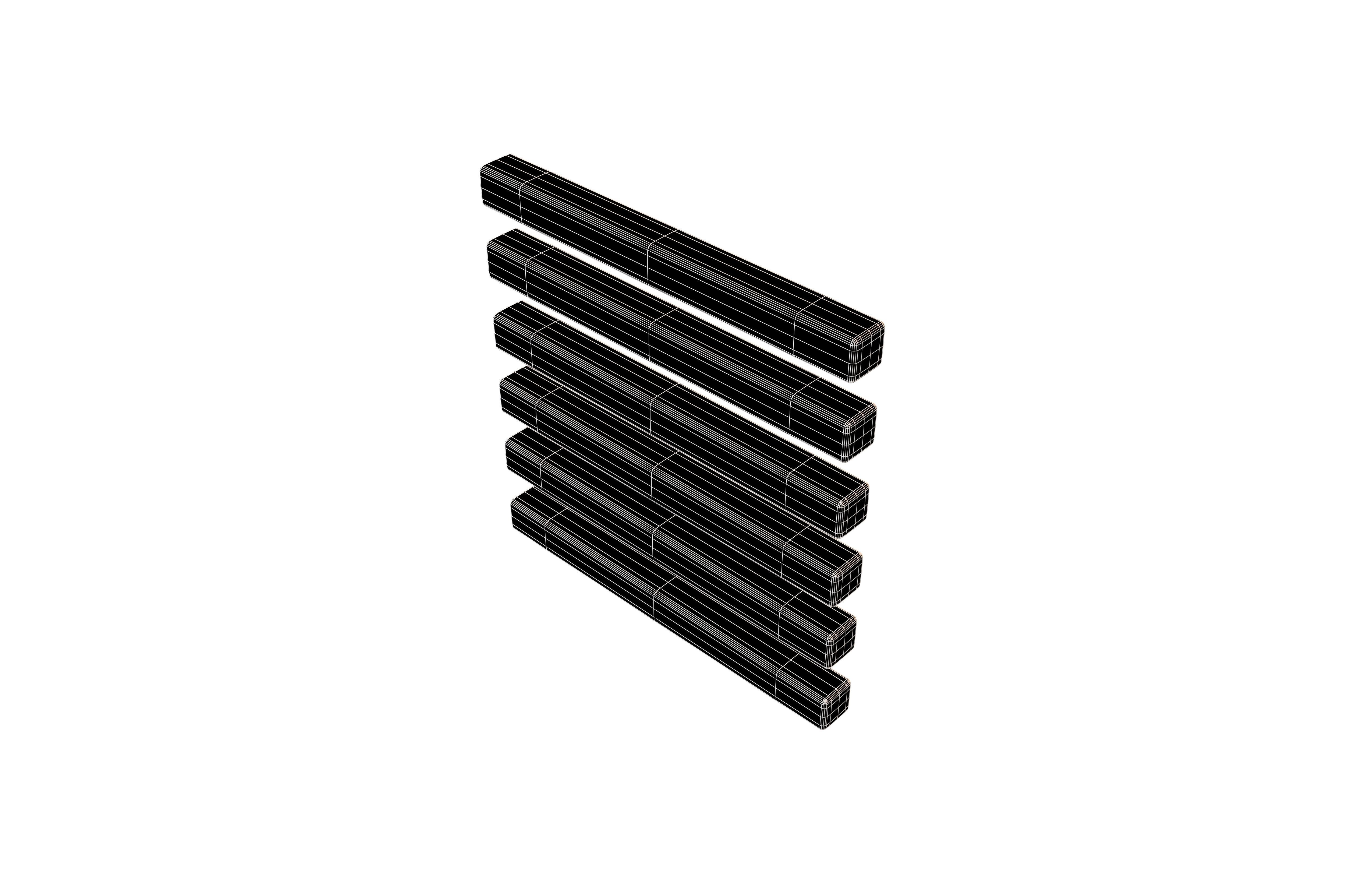 I Ching Hexagrams V1 Pack 001 Low-poly 3D model_36