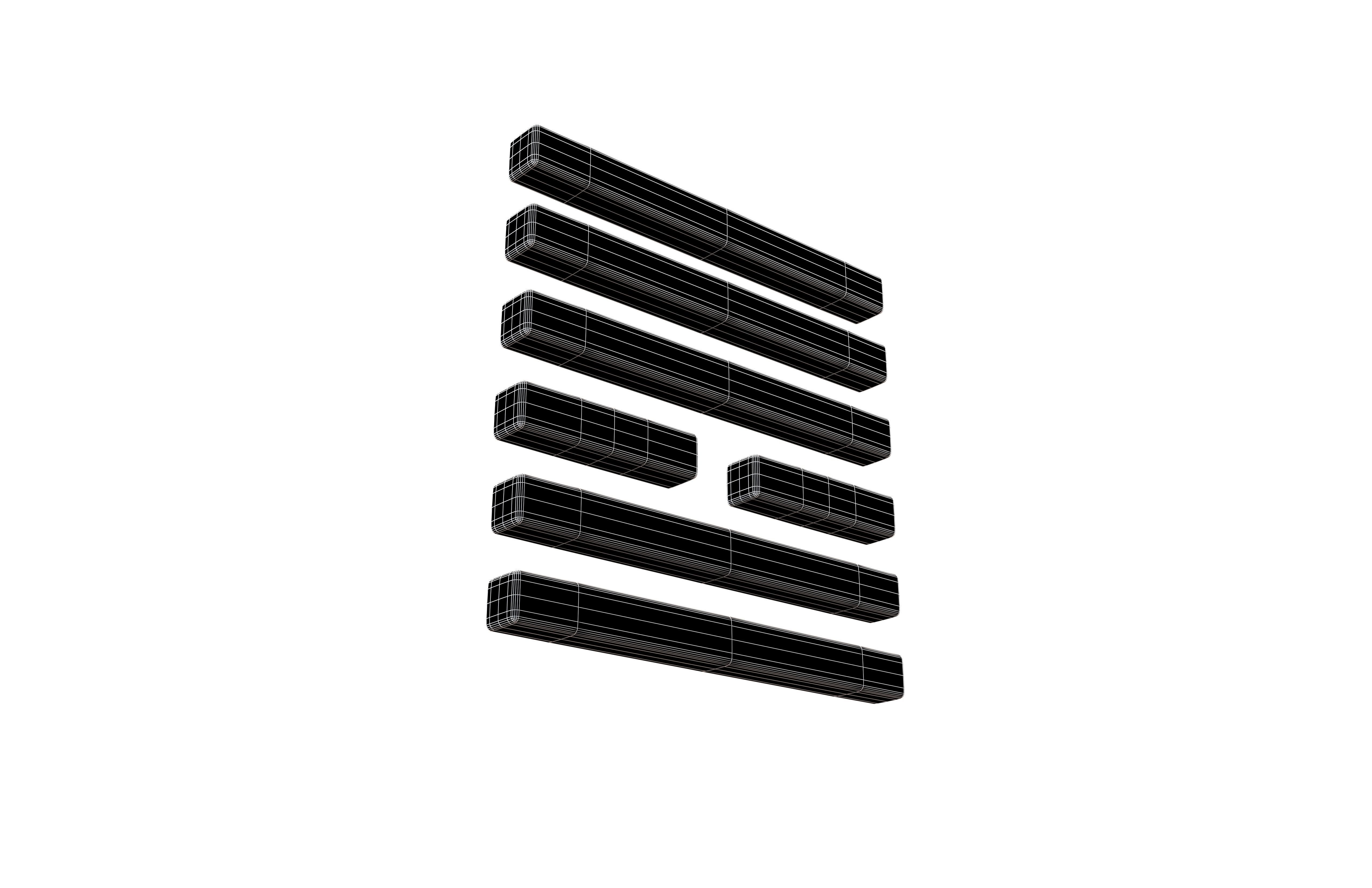 I Ching Hexagrams V1 Pack 001 Low-poly 3D model_83