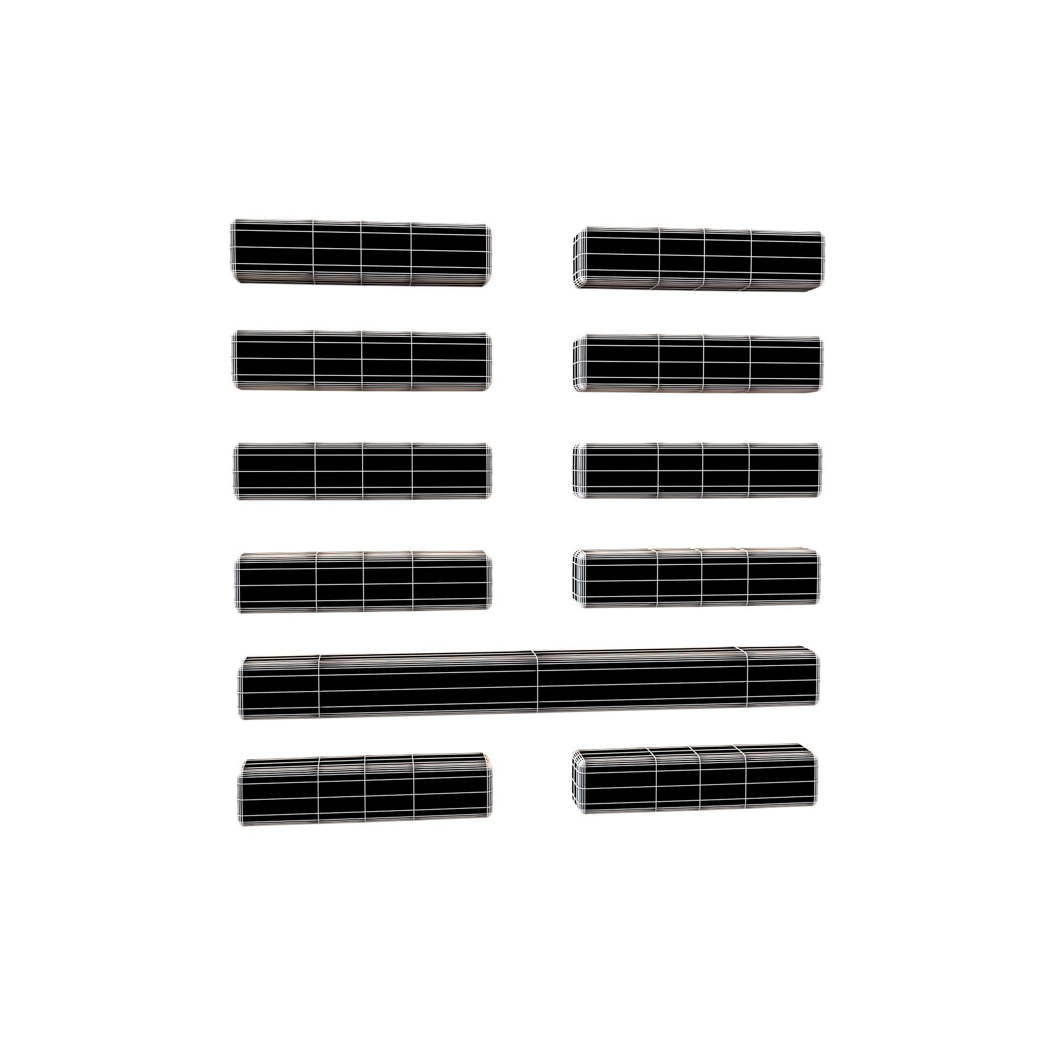 I Ching Hexagrams V1 Pack 001 Low-poly 3D model_48