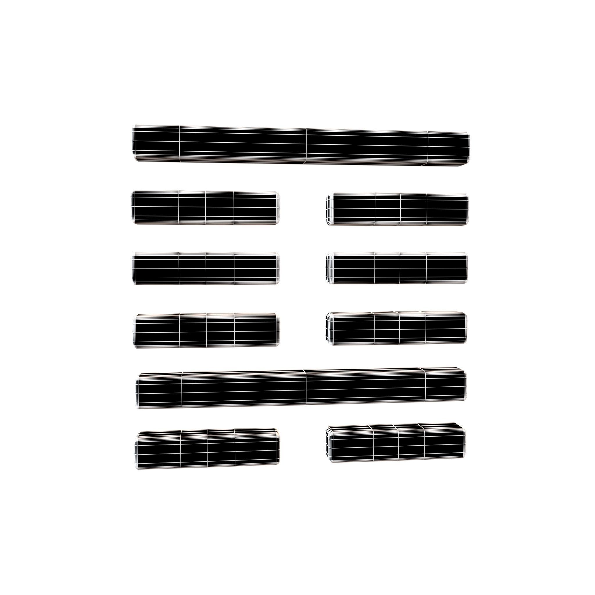I Ching Hexagrams V1 Pack 001 Low-poly 3D model_26