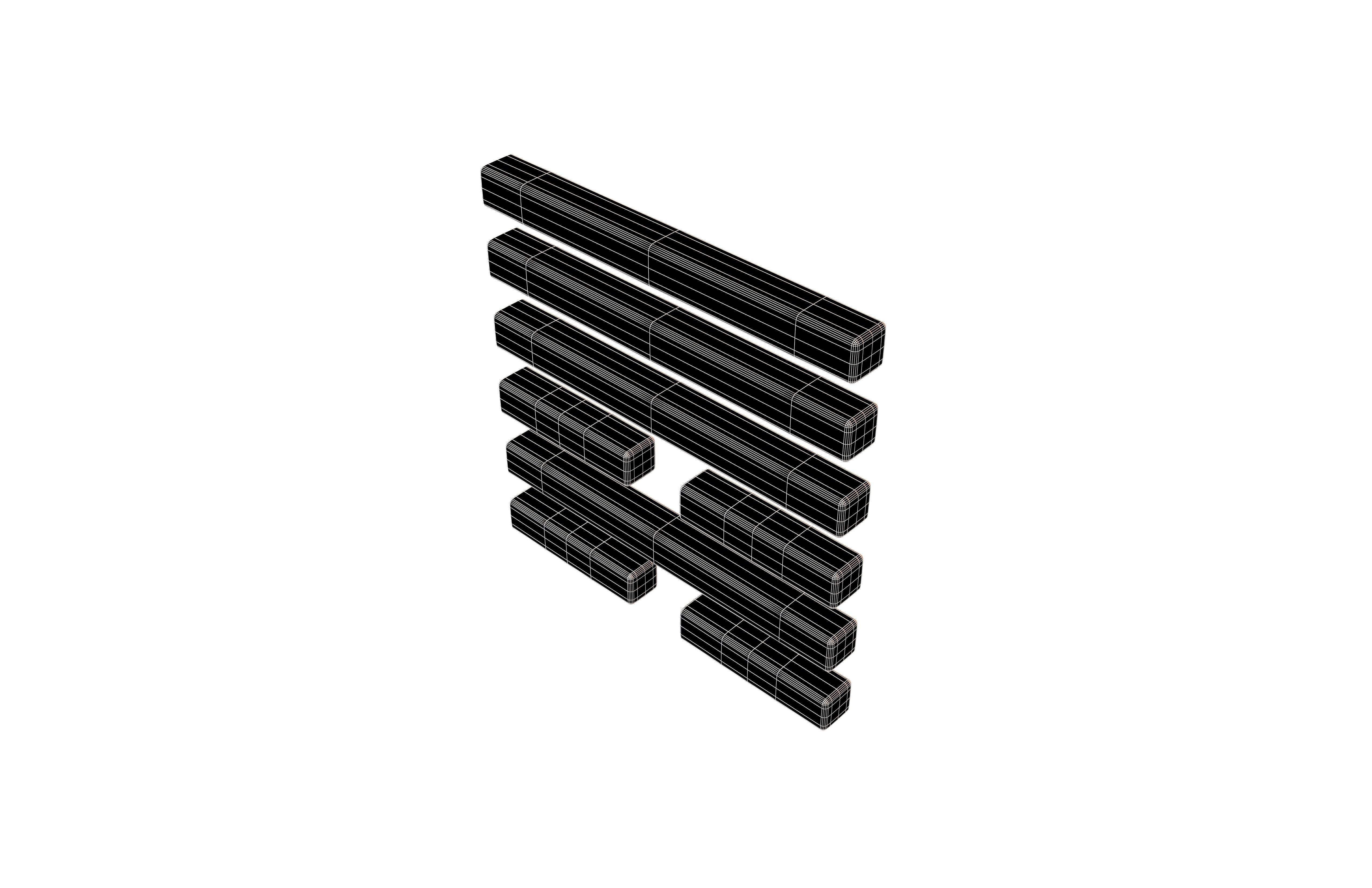 I Ching Hexagrams V1 Pack 001 Low-poly 3D model_64