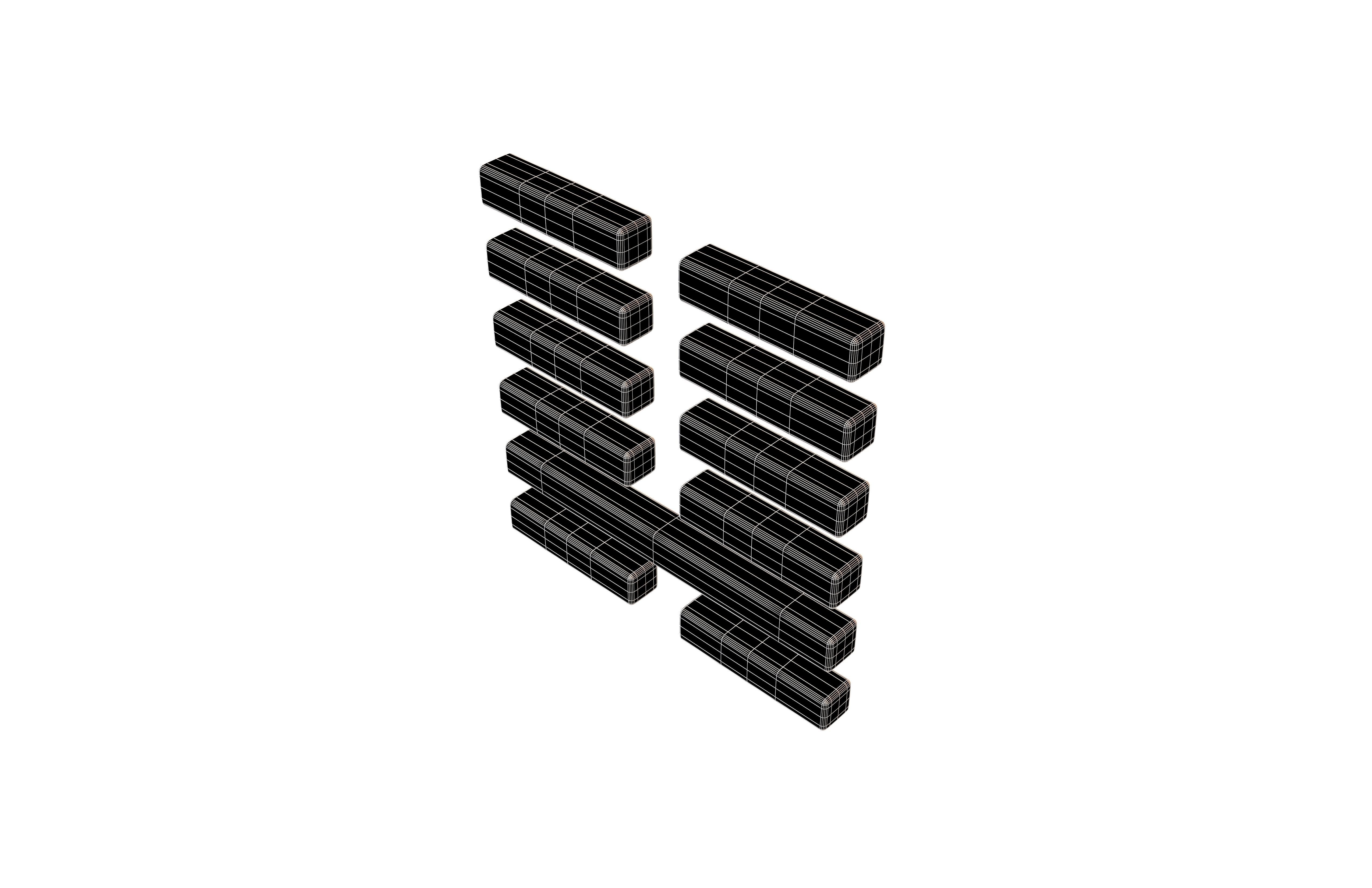 I Ching Hexagrams V1 Pack 001 Low-poly 3D model_54