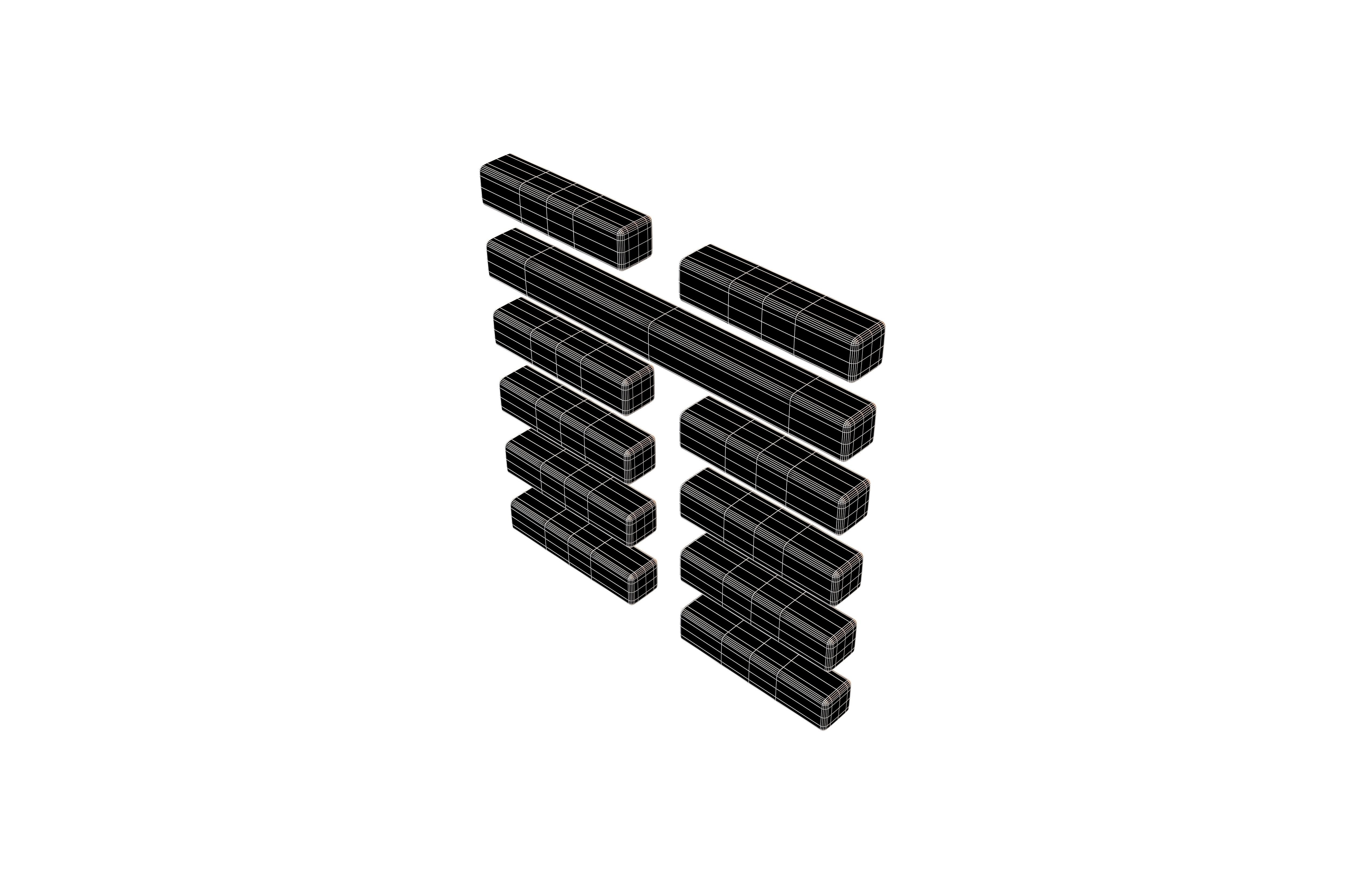 I Ching Hexagrams V1 Pack 001 Low-poly 3D model_68