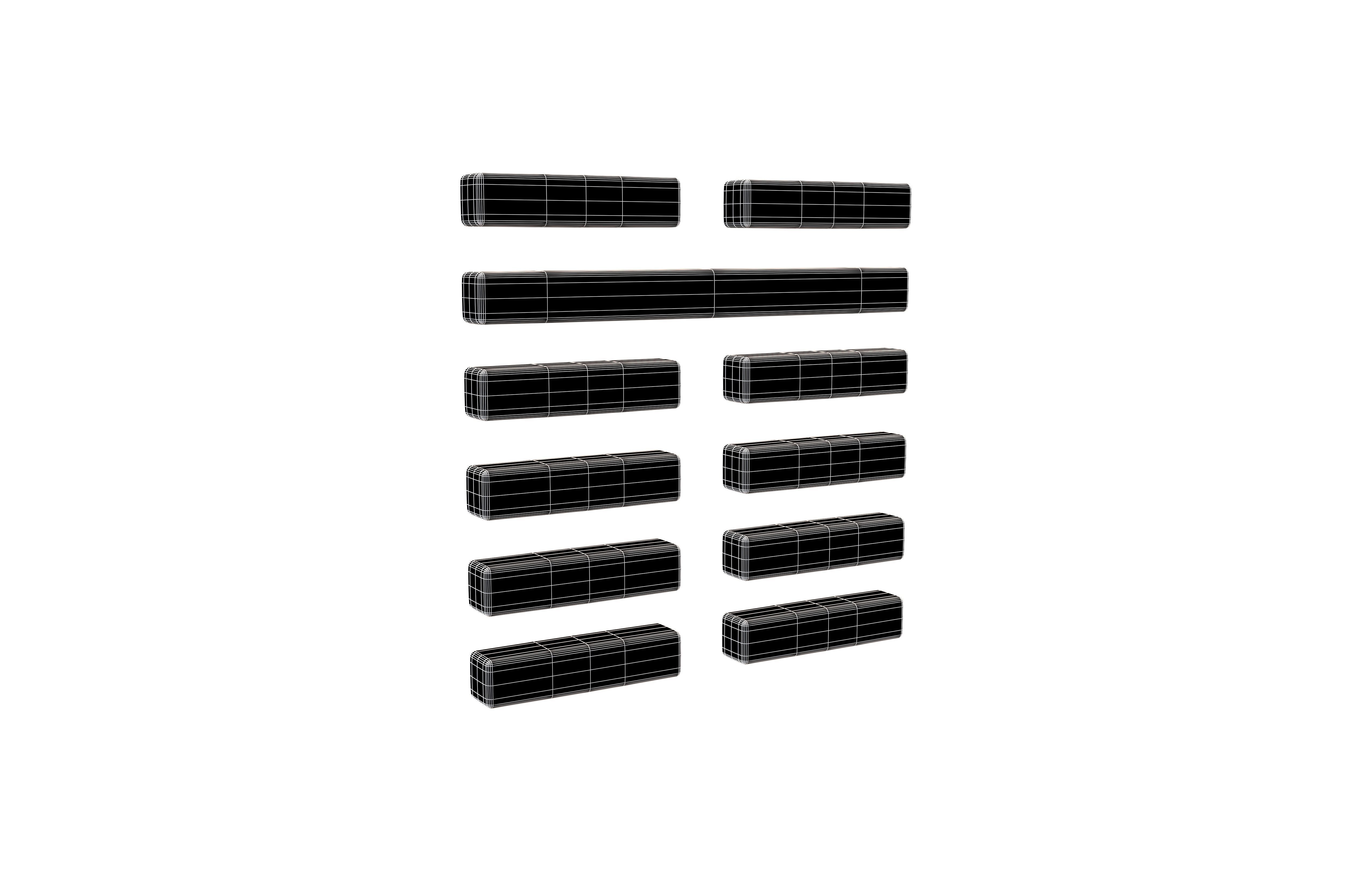 I Ching Hexagrams V1 Pack 001 Low-poly 3D model_61
