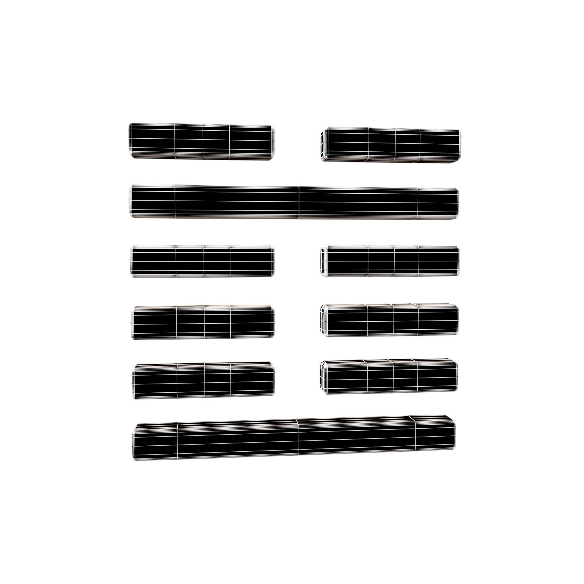 I Ching Hexagrams V1 Pack 001 Low-poly 3D model_18