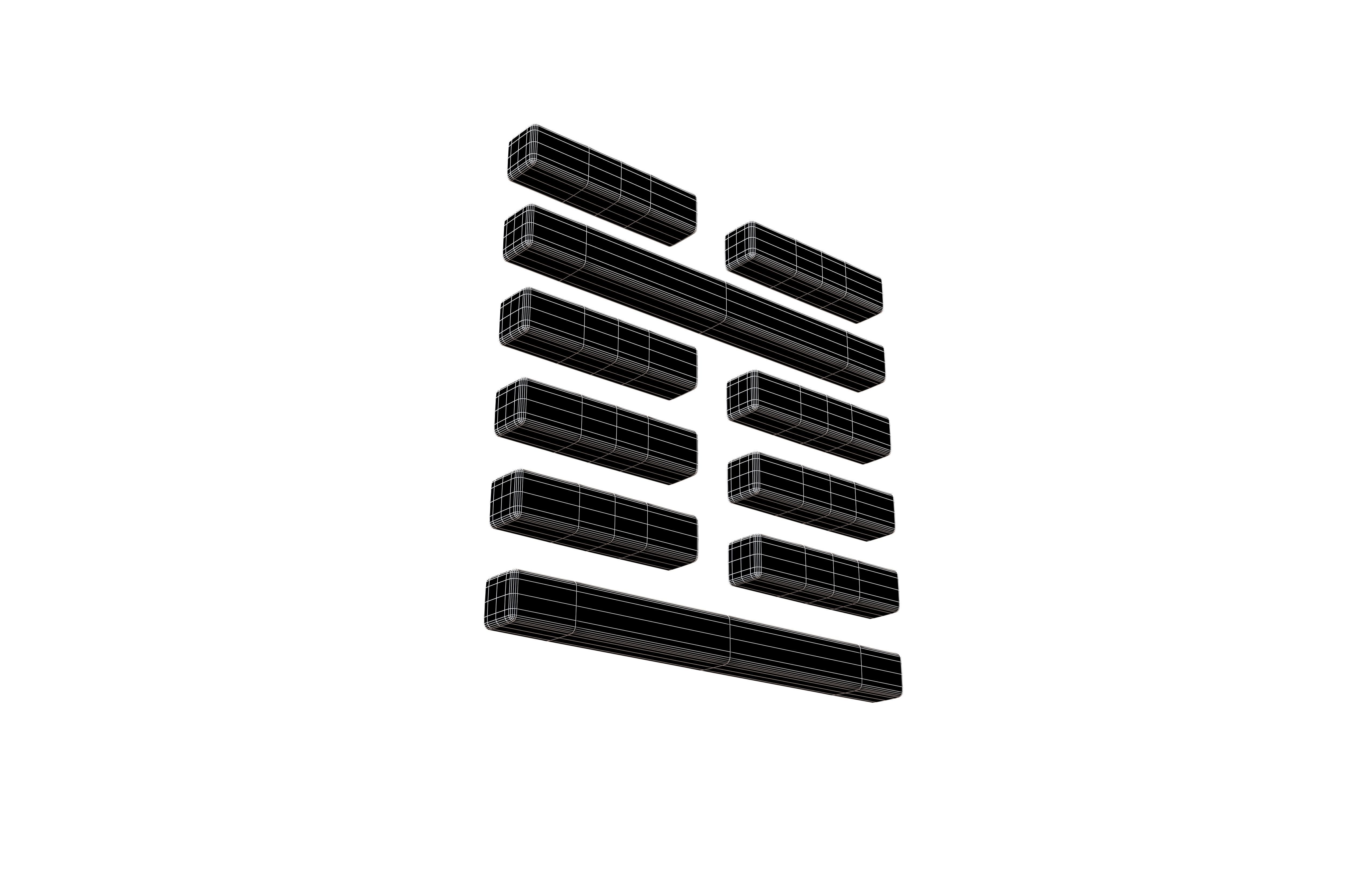 I Ching Hexagrams V1 Pack 001 Low-poly 3D model_24