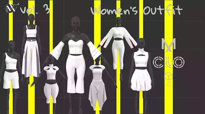 Female outfit 3D model
