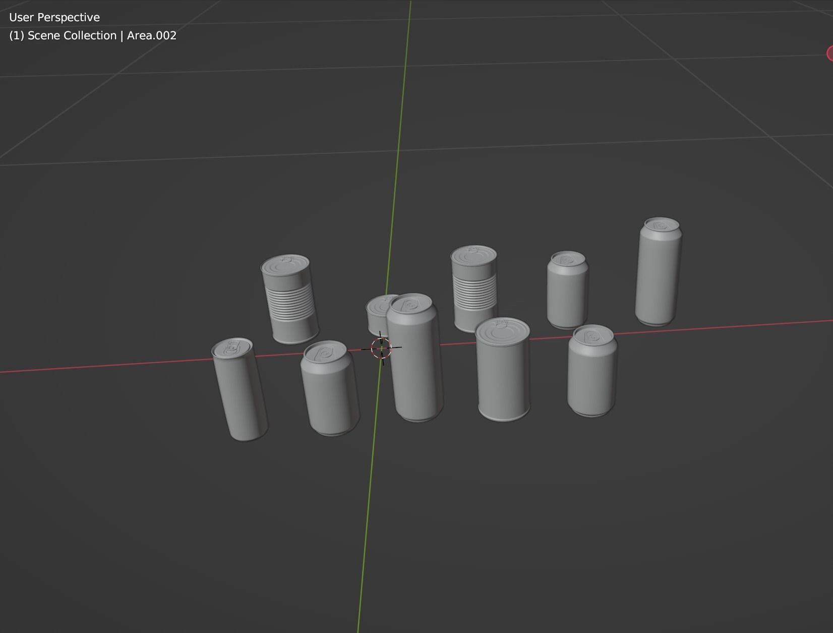 Cans asset 3D model_3