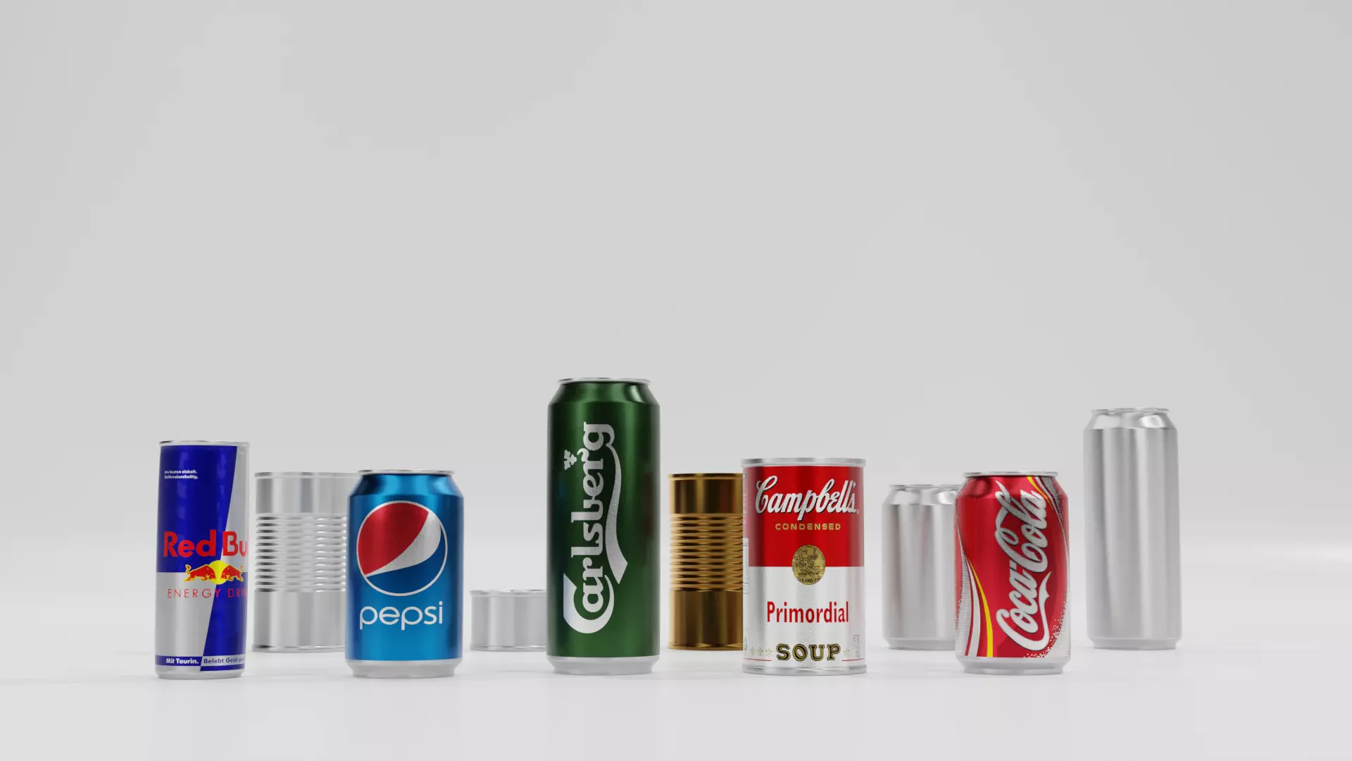 Cans asset 3D model_0
