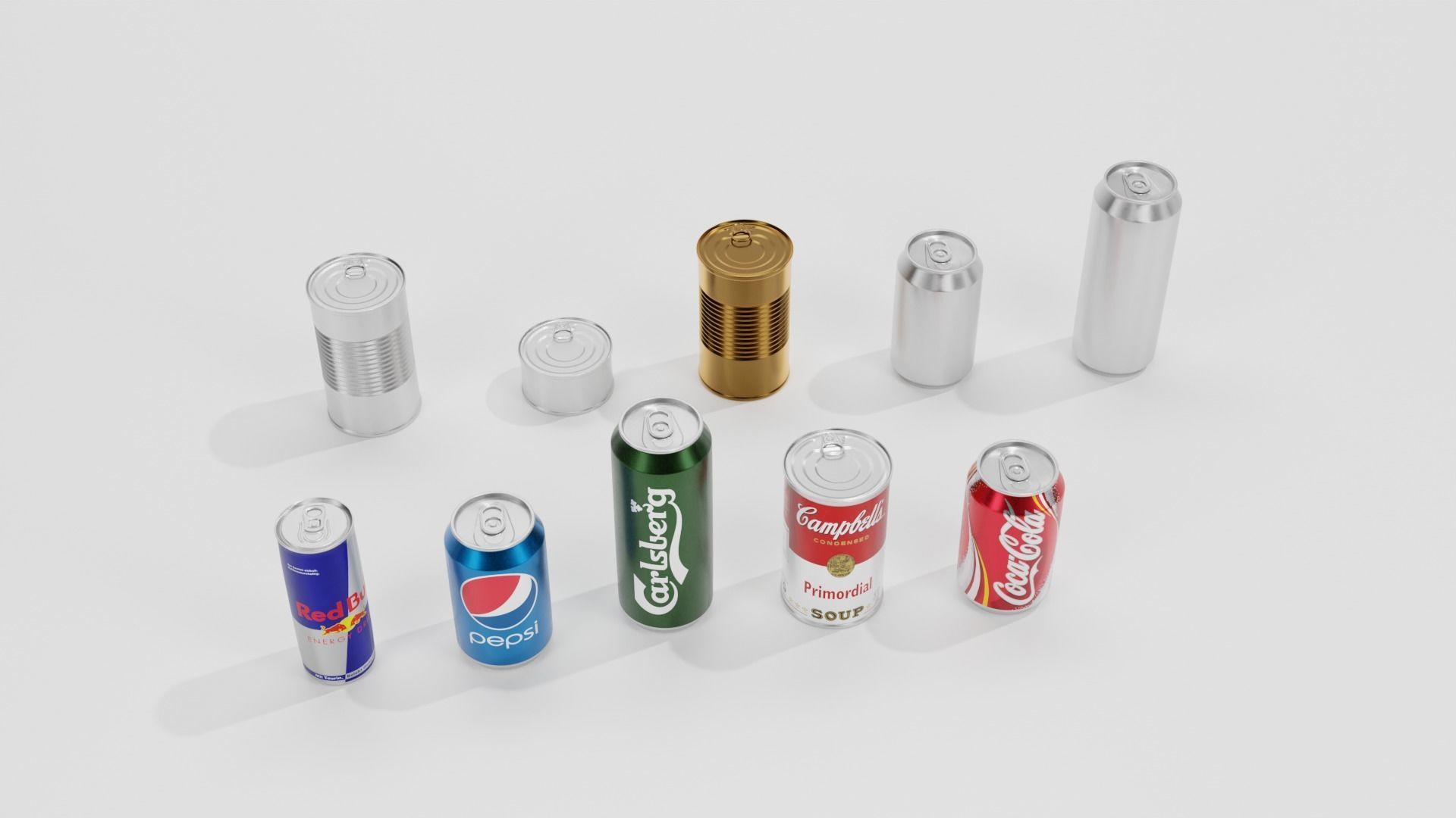 Cans asset 3D model_5
