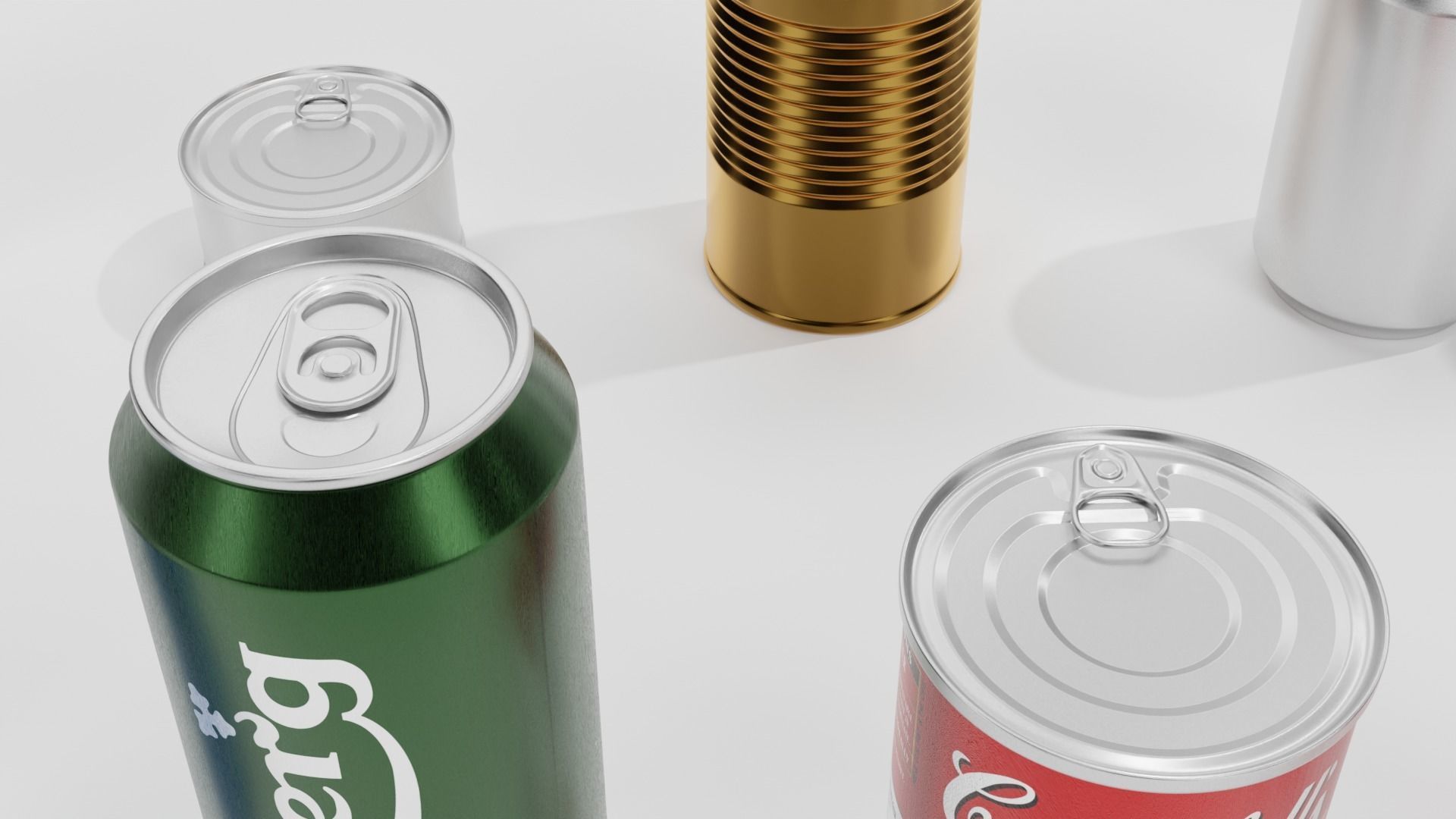 Cans asset 3D model_1