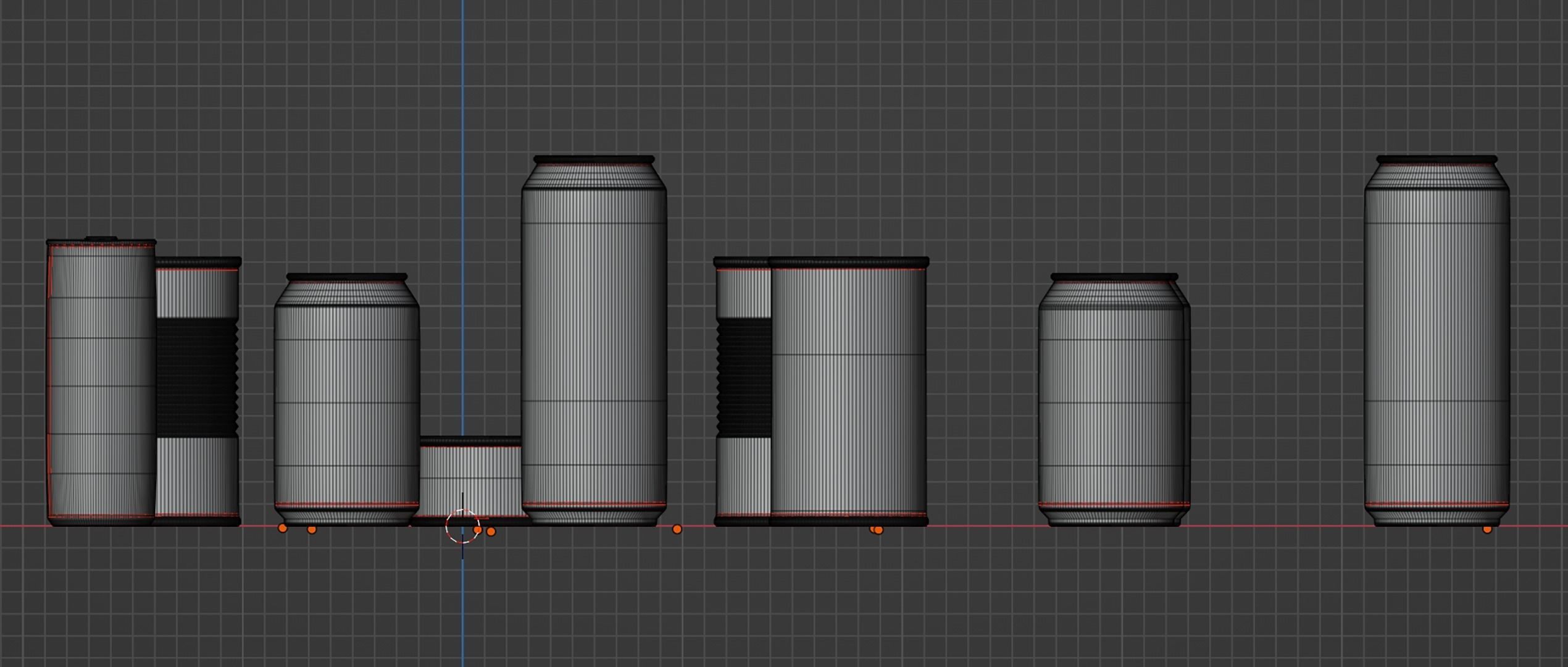 Cans asset 3D model_4