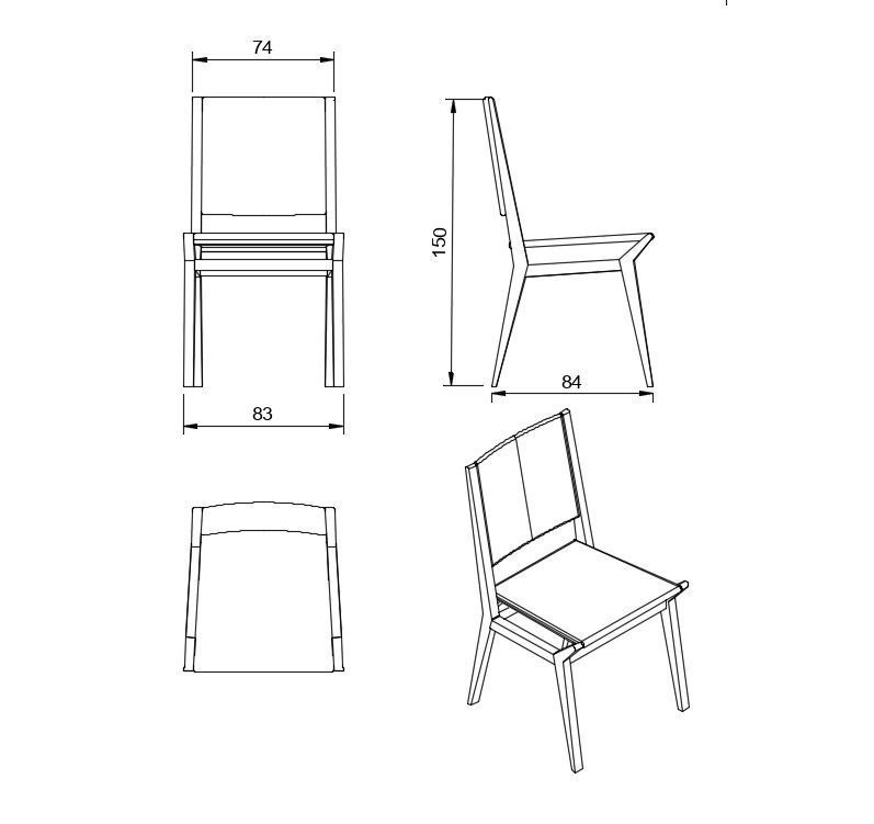Modern Chair Dining Room Chair Boardroom Chair 3D print model_1