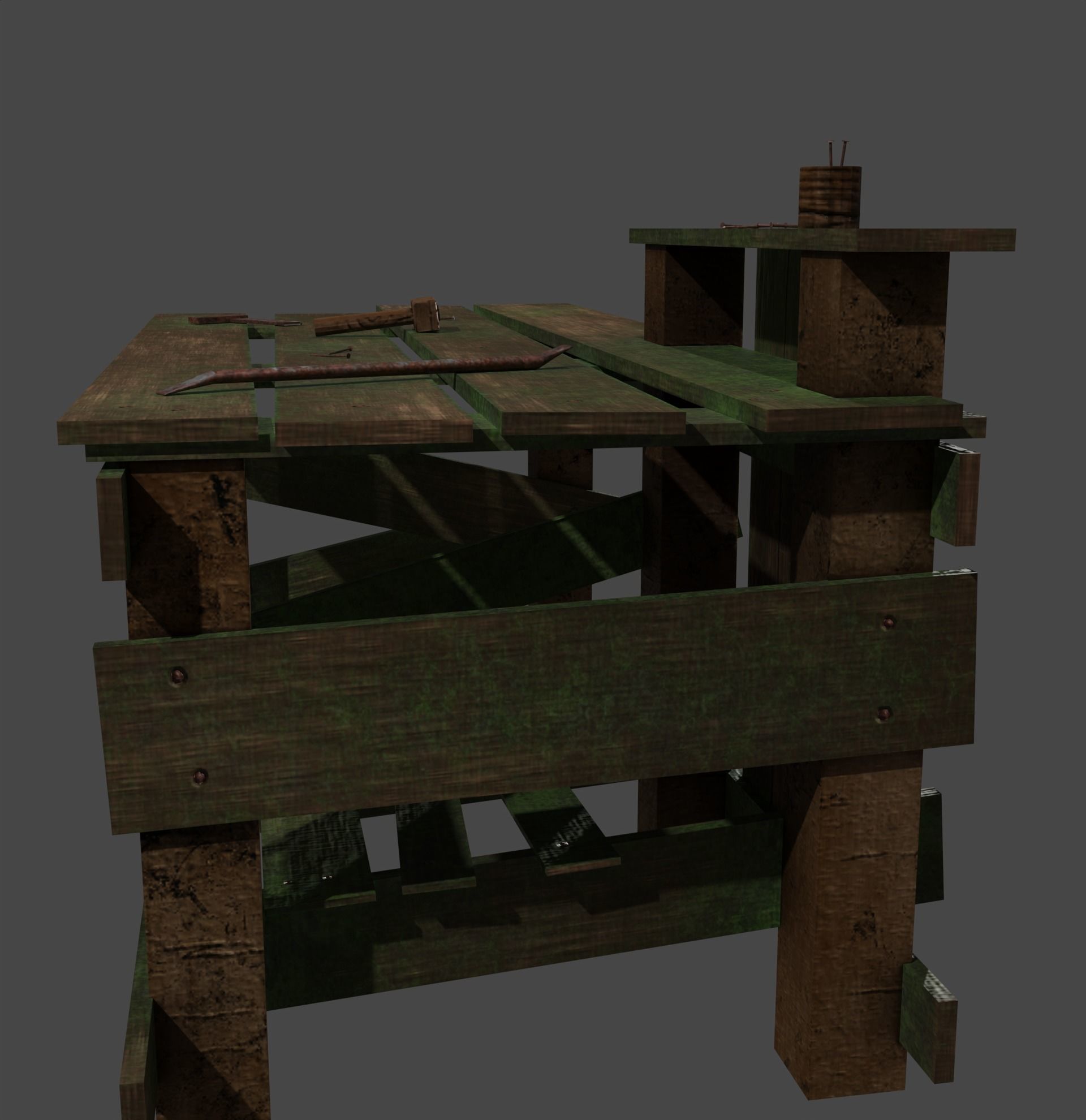 Workbench PBR Low-poly game ready Low-poly 3D model_4