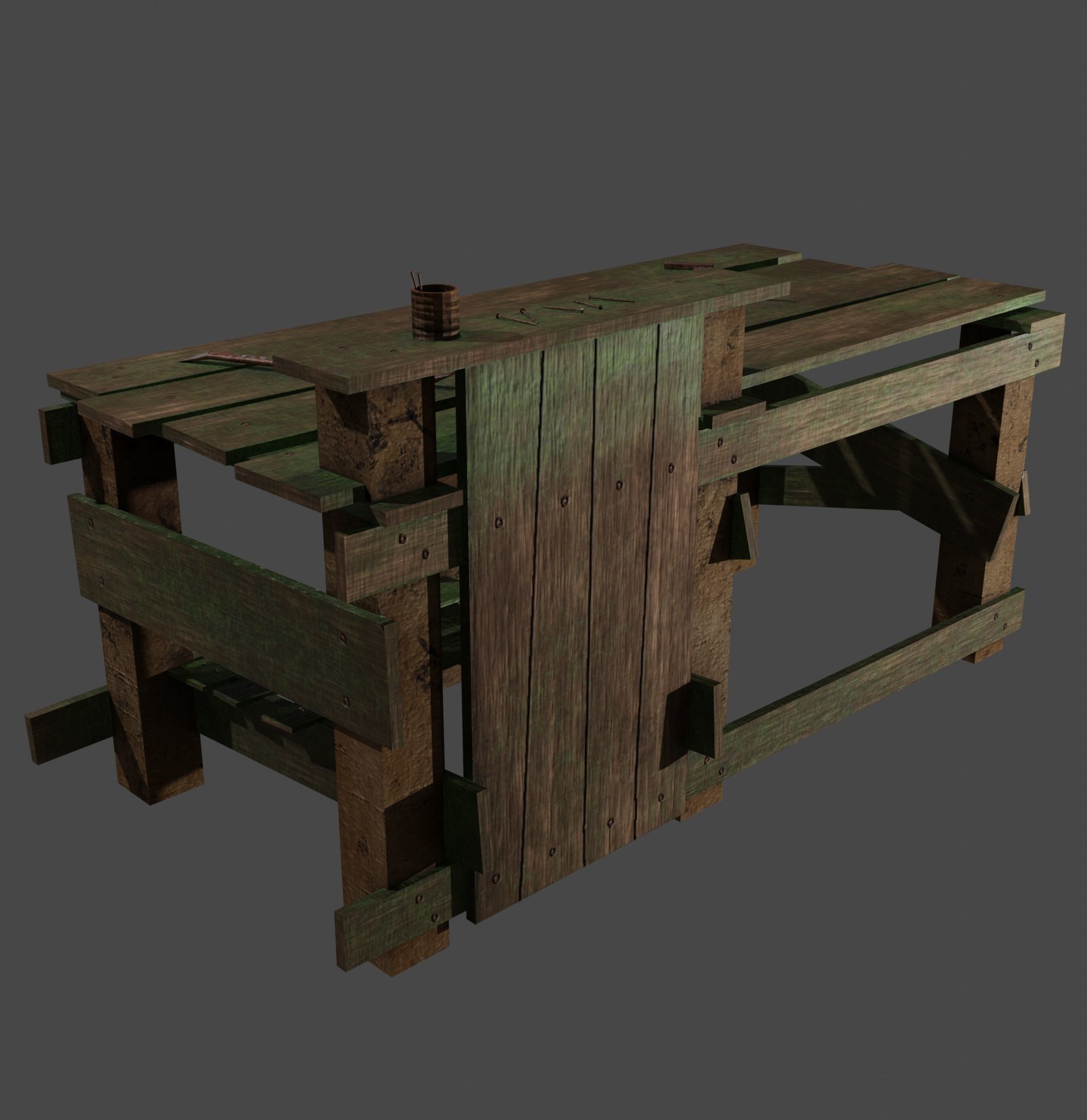 Workbench PBR Low-poly game ready Low-poly 3D model_3