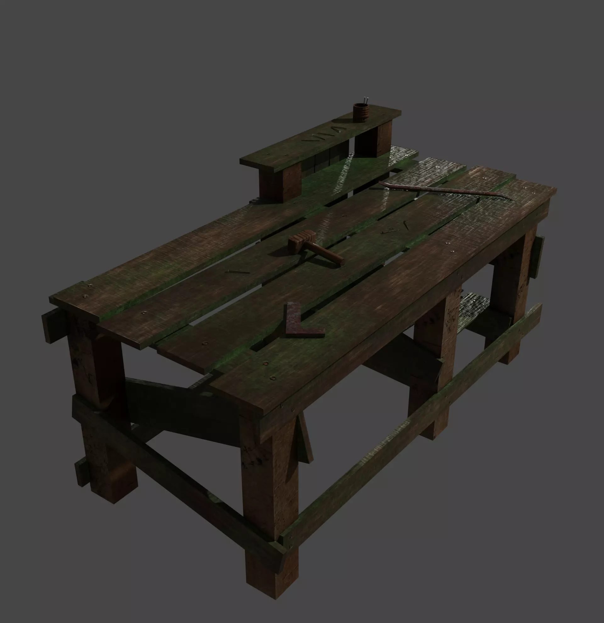 Workbench PBR Low-poly game ready Low-poly 3D model_0