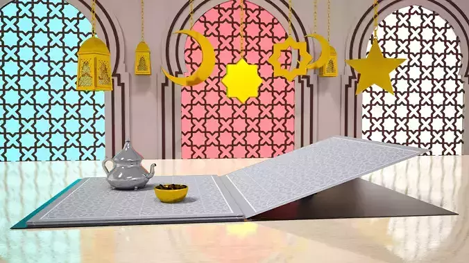 Ramadan Kareem arabic - Motion Video 3D model