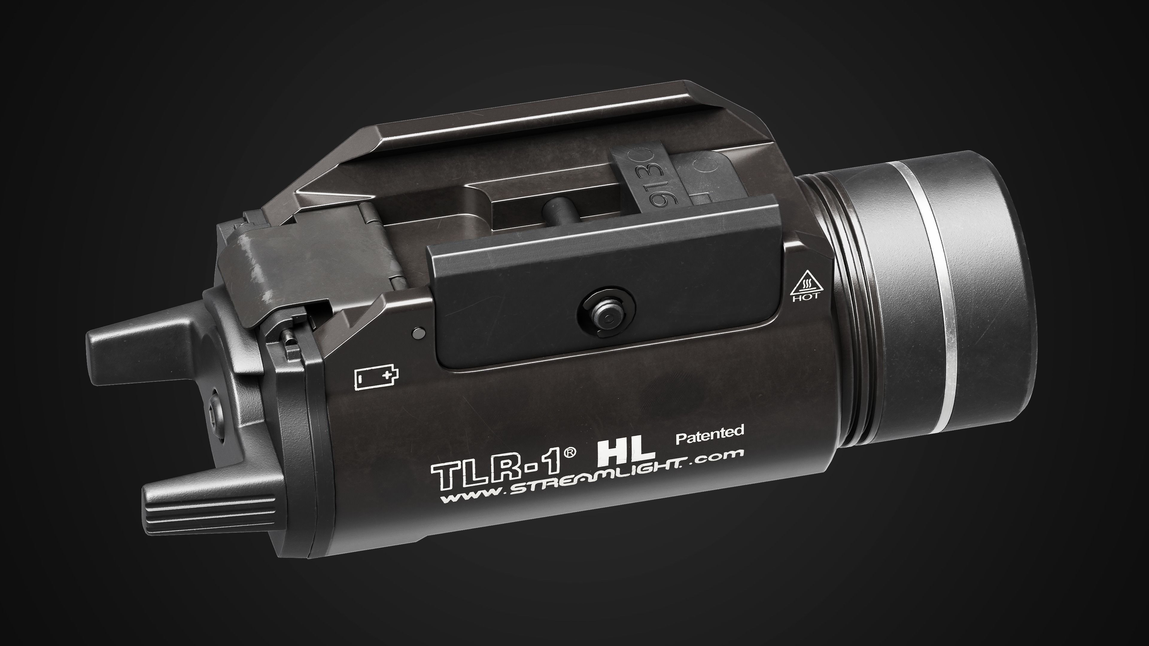 Streamlight TLR-1 HL Flashlight Low-poly 3D model_3