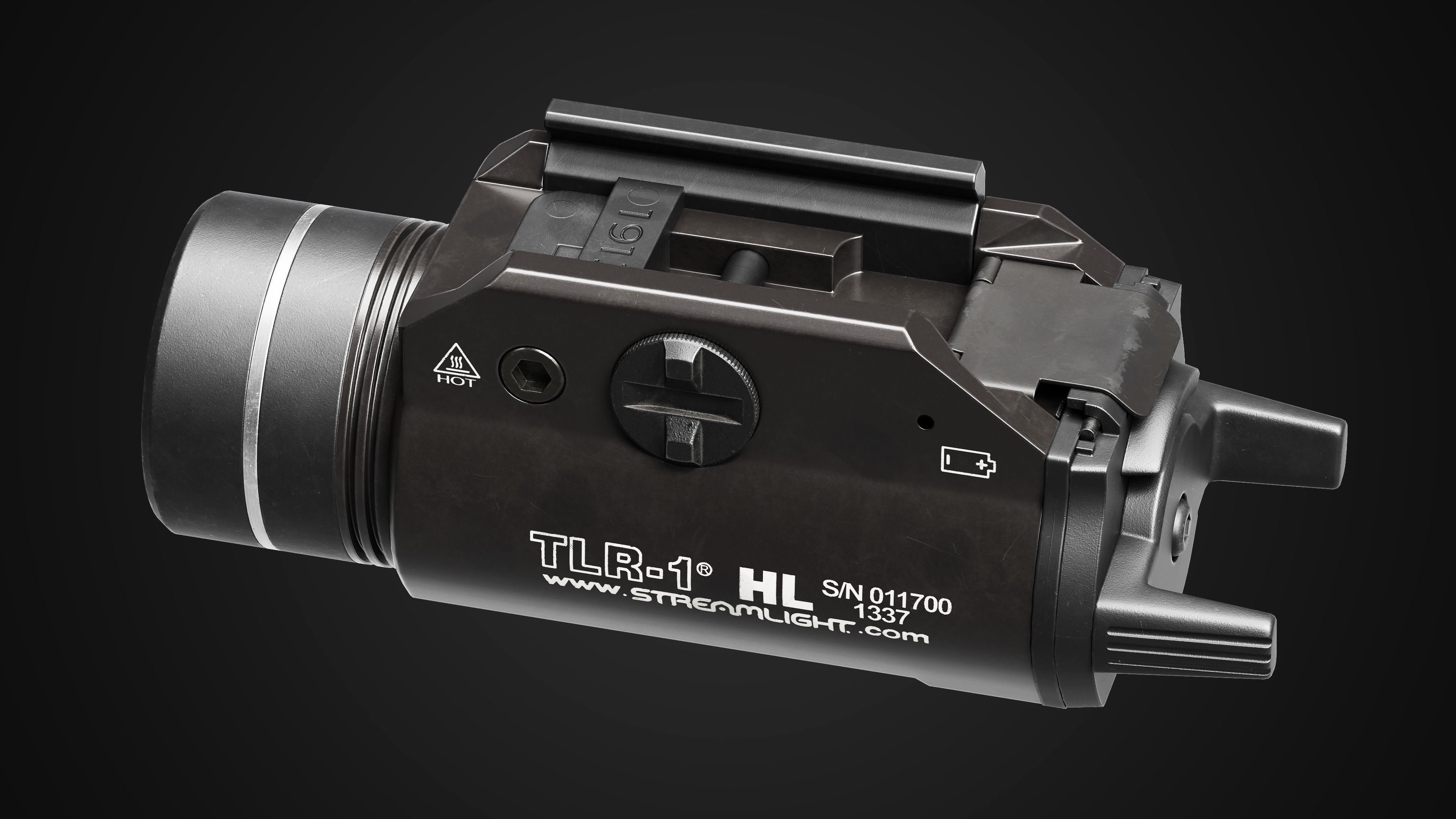 Streamlight TLR-1 HL Flashlight Low-poly 3D model_2