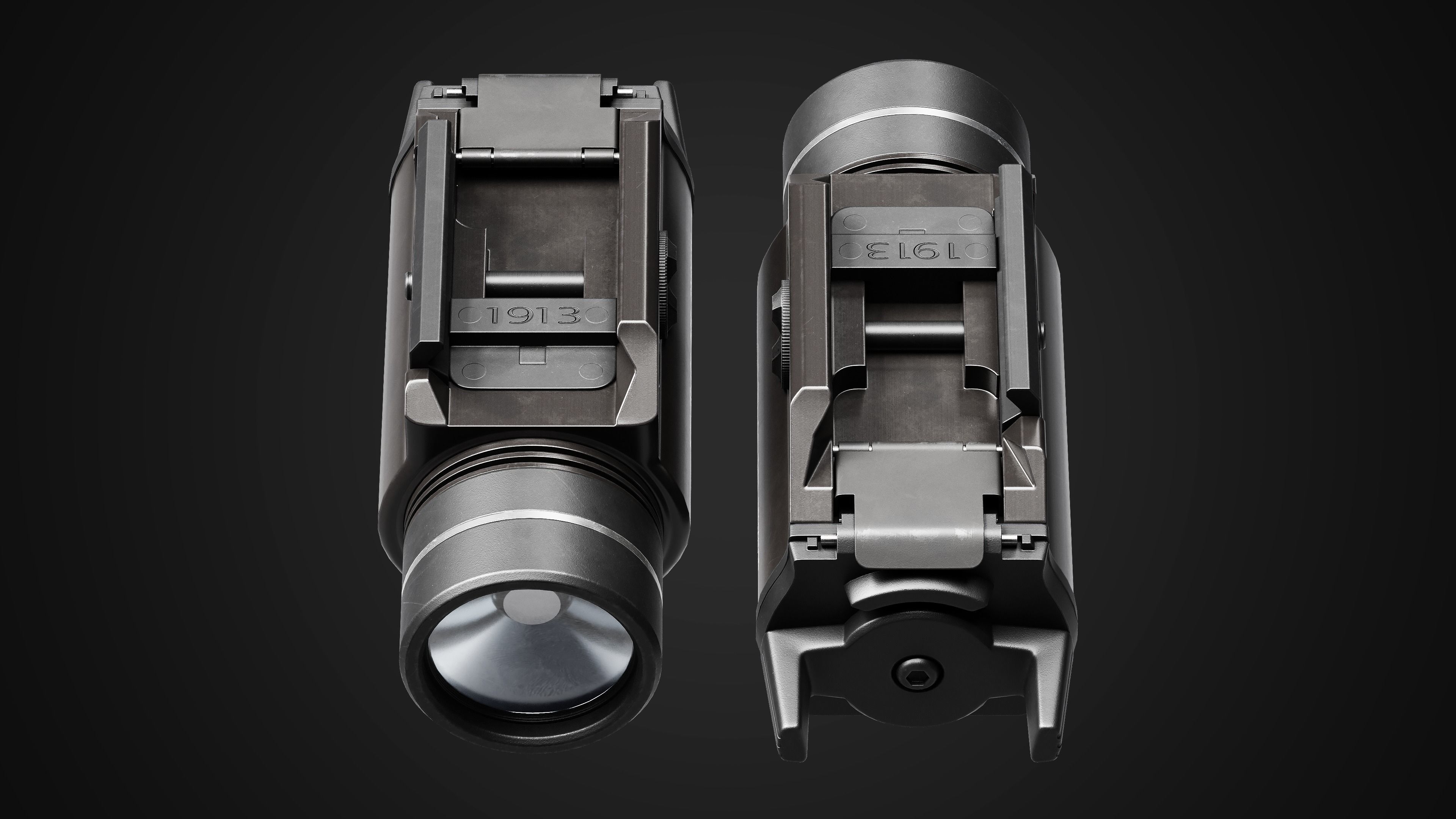 Streamlight TLR-1 HL Flashlight Low-poly 3D model_4