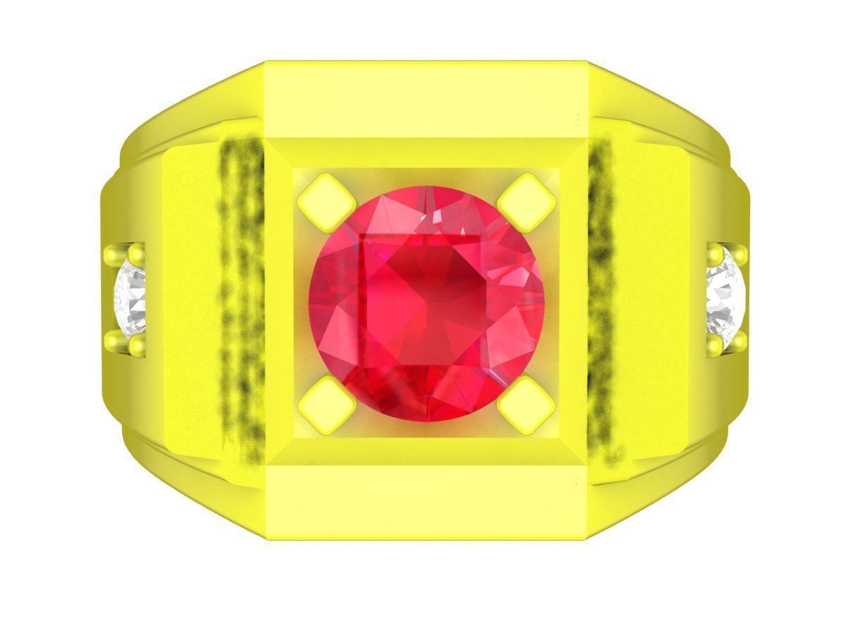 elegant diamond korean men ring 4965 3D print model_7