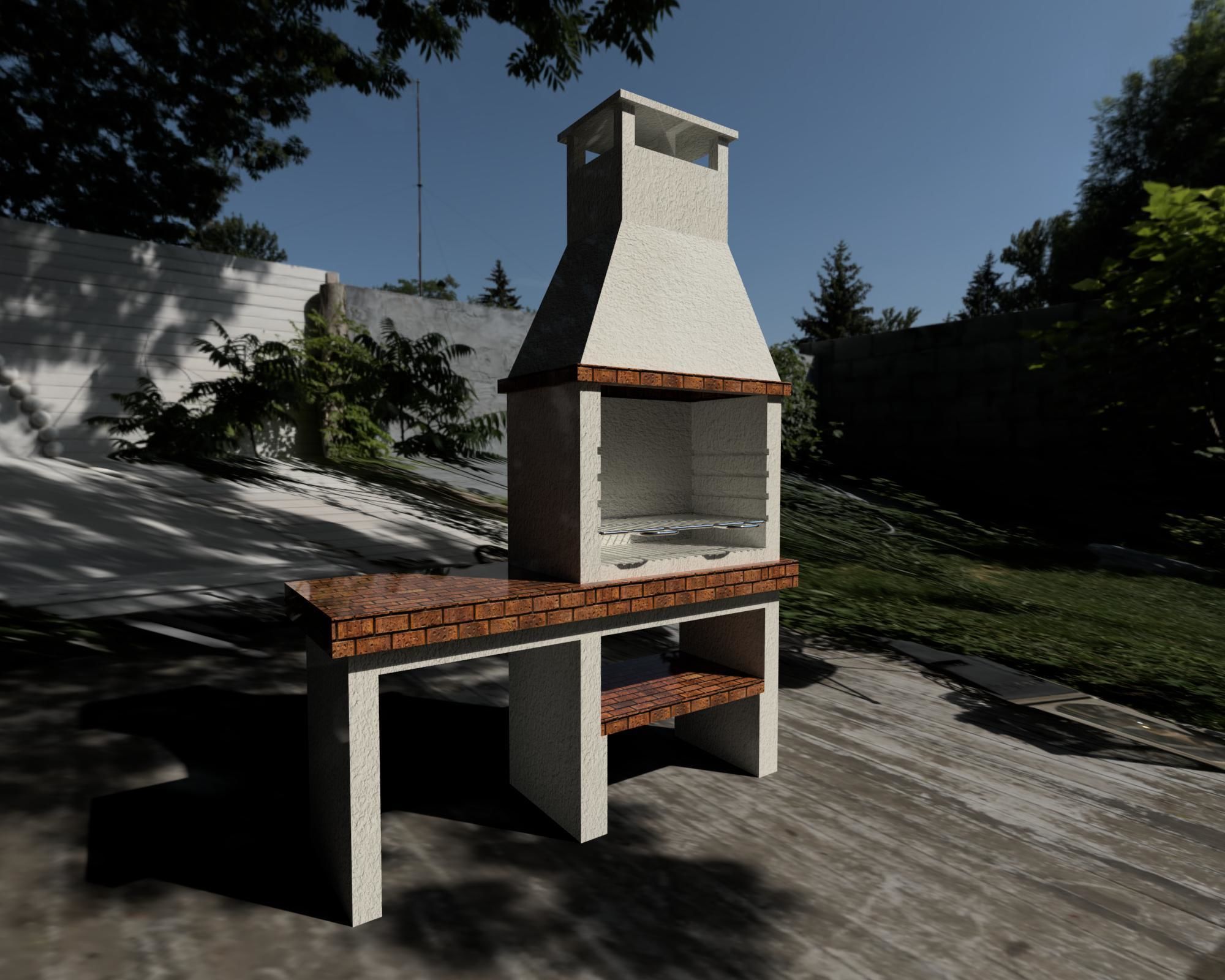 Barbecue 3D model_7