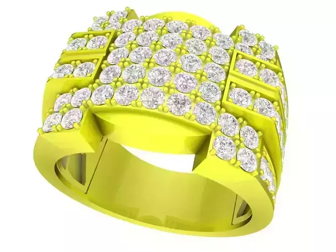hongkong diamond men ring 4968