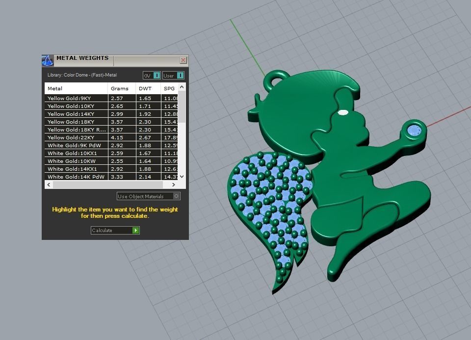 angel pendant 3D print model_5