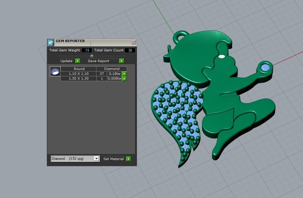 angel pendant 3D print model_4