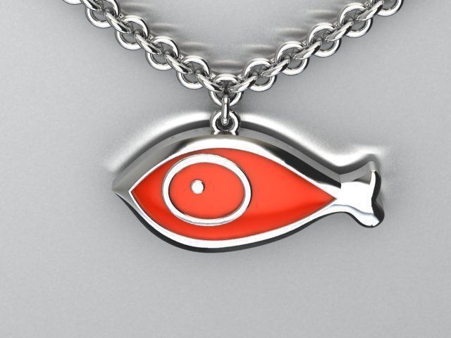 fish pendant 3D print model_1