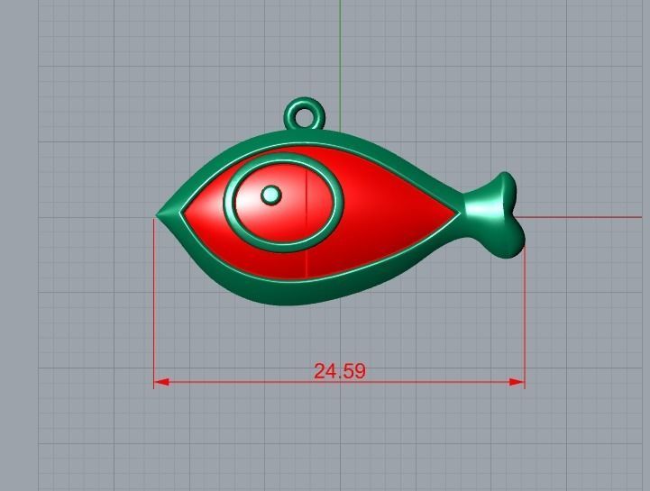 fish pendant 3D print model_6