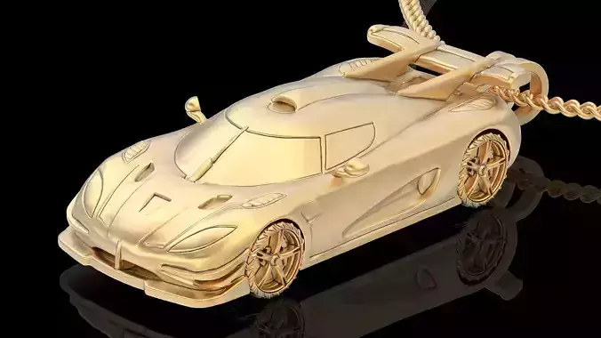 Car pendant gold printable jewelry 3D  printable model