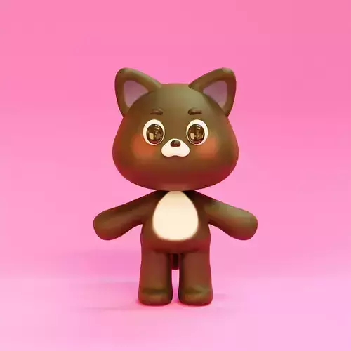 Cute Black Cat Cartoon