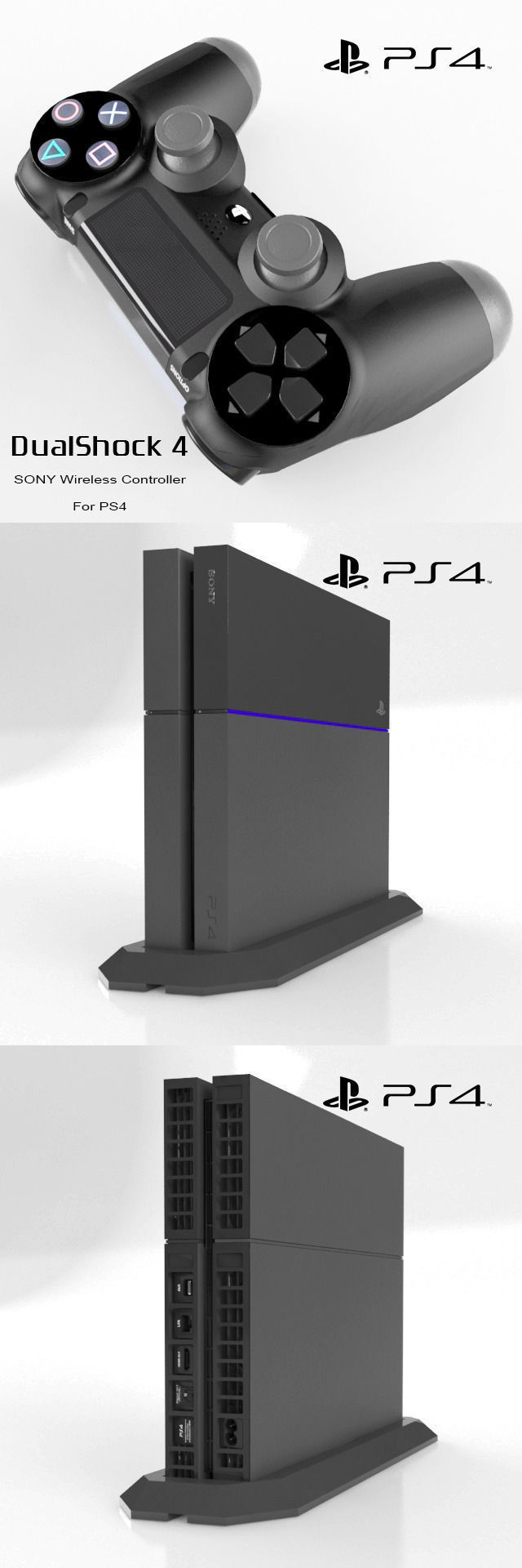 Sony PlayStation 4 3D model_4