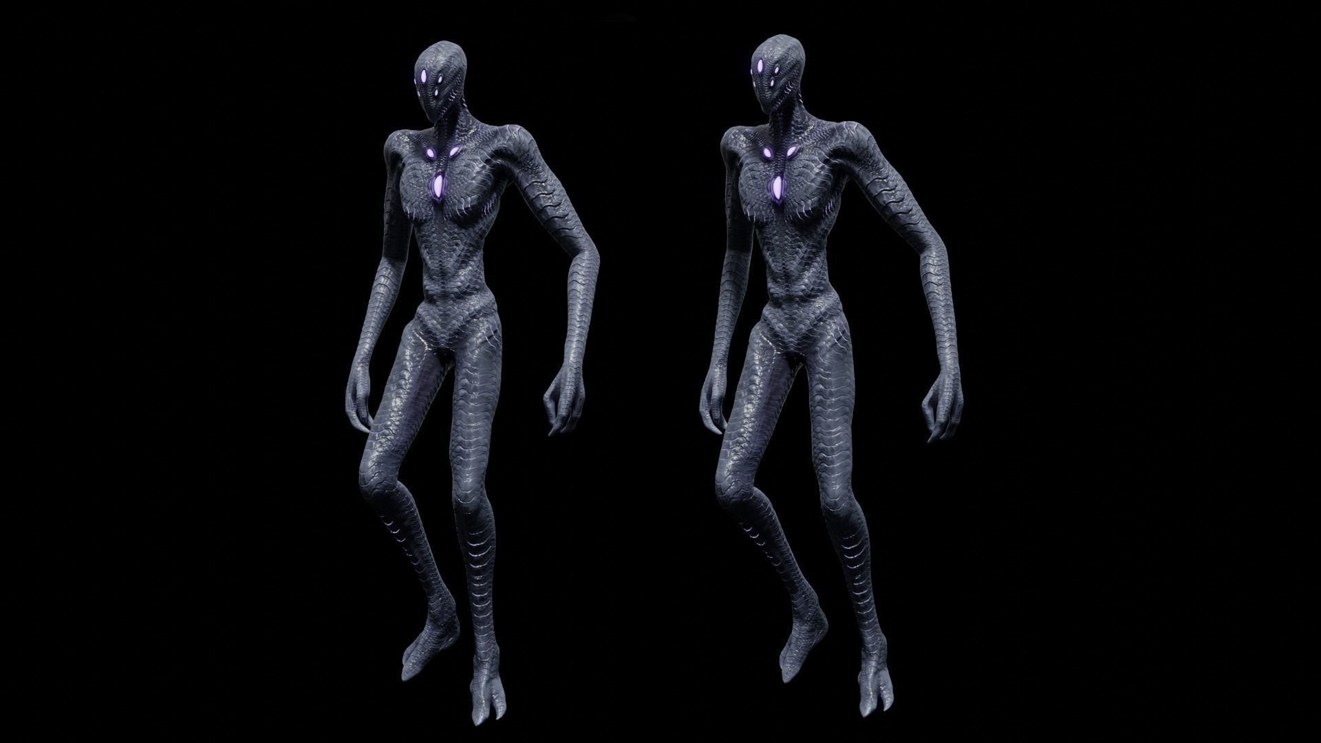 Alien God Entity Low-poly 3D model_20