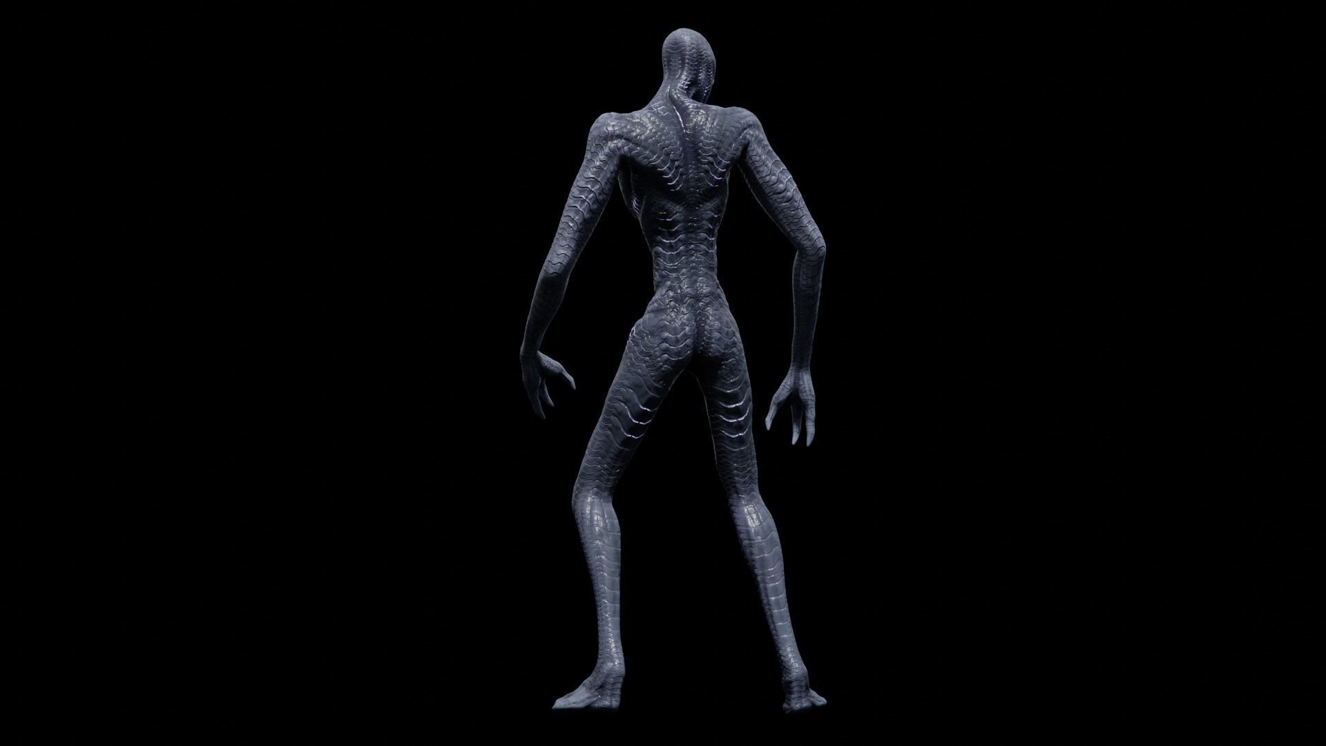 Alien God Entity Low-poly 3D model_18