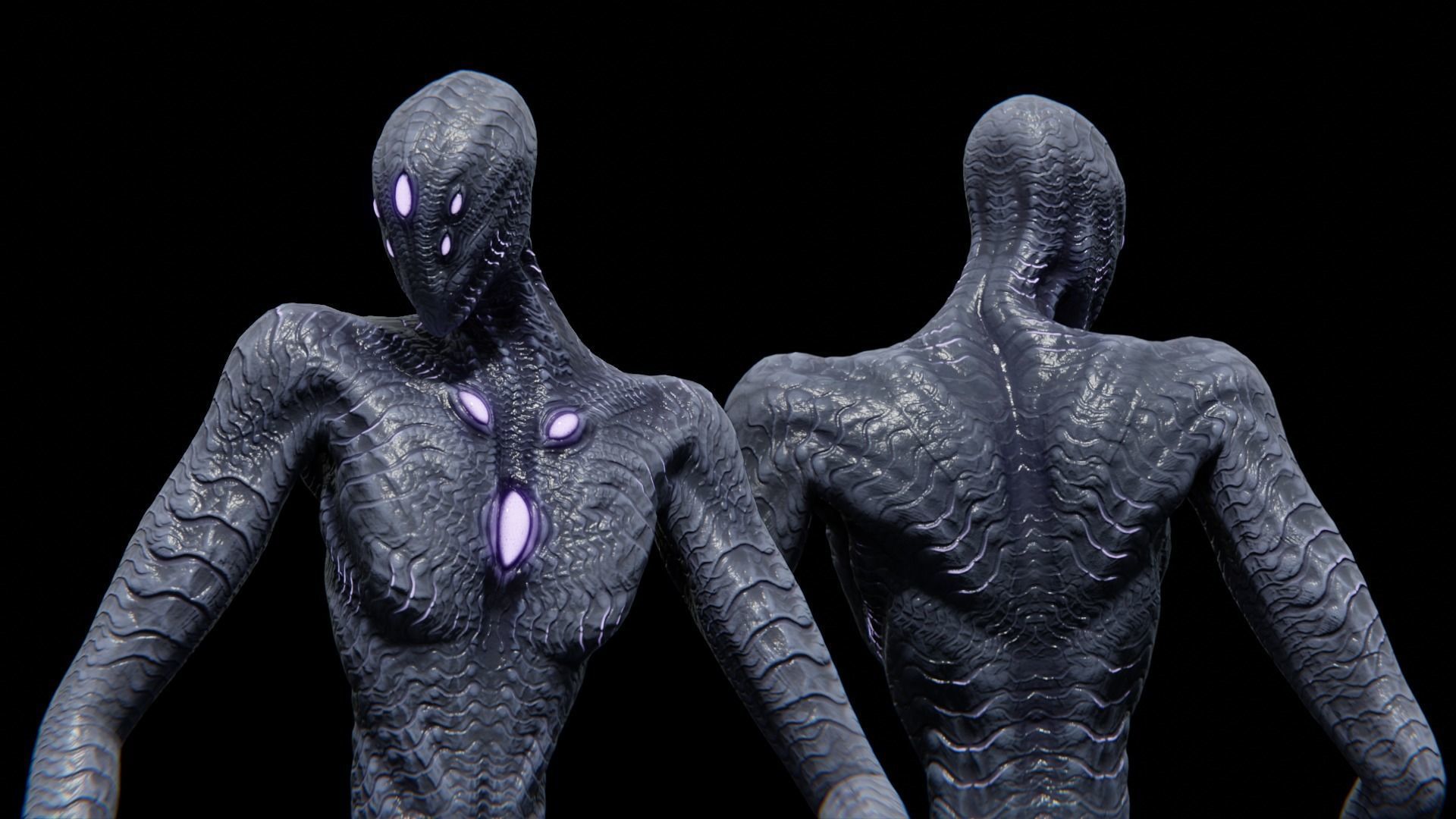 Alien God Entity Low-poly 3D model_4