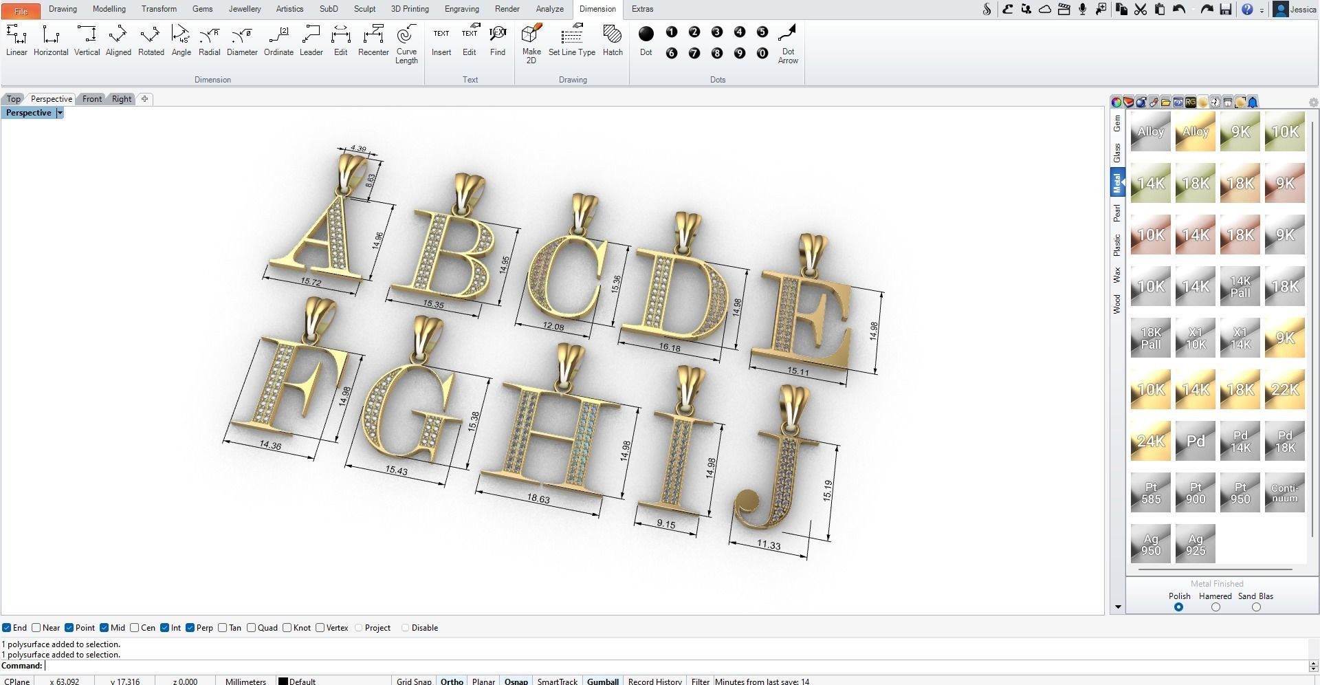 PAVE LETTERS 3D print model_4