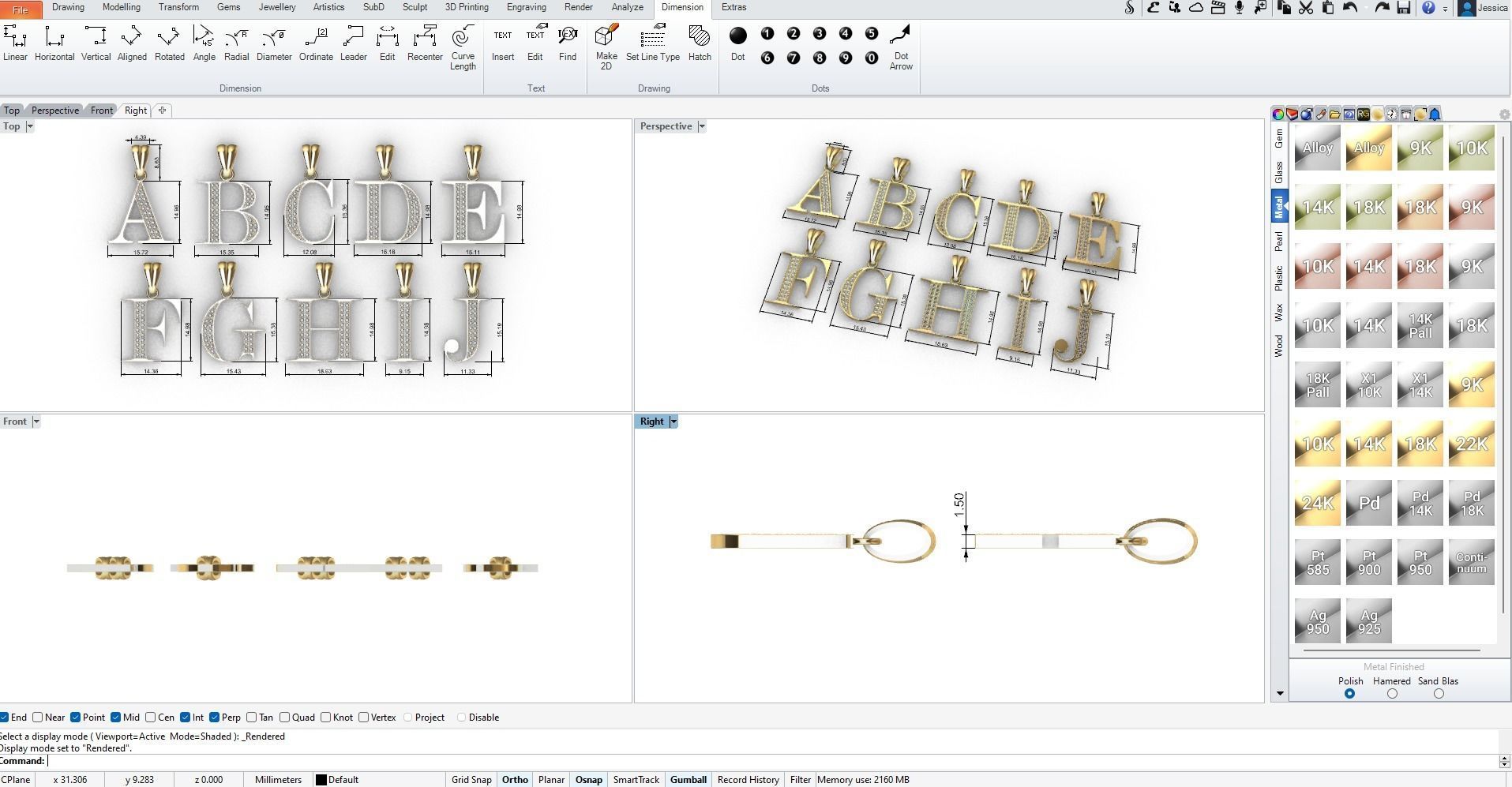 PAVE LETTERS 3D print model_6