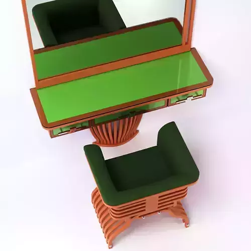 Vanity table with mirror